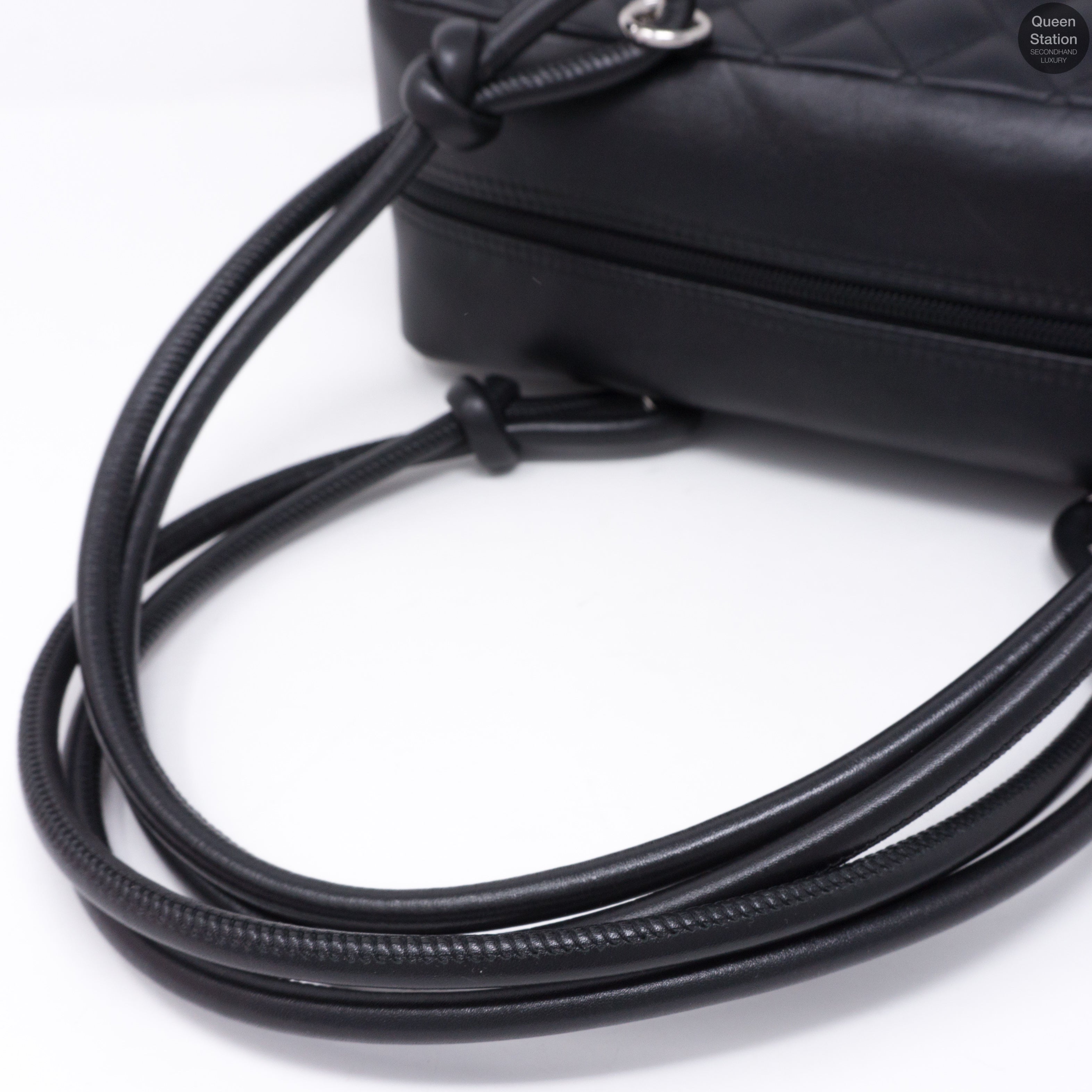 Cambon Bowler Quilted Leather Black