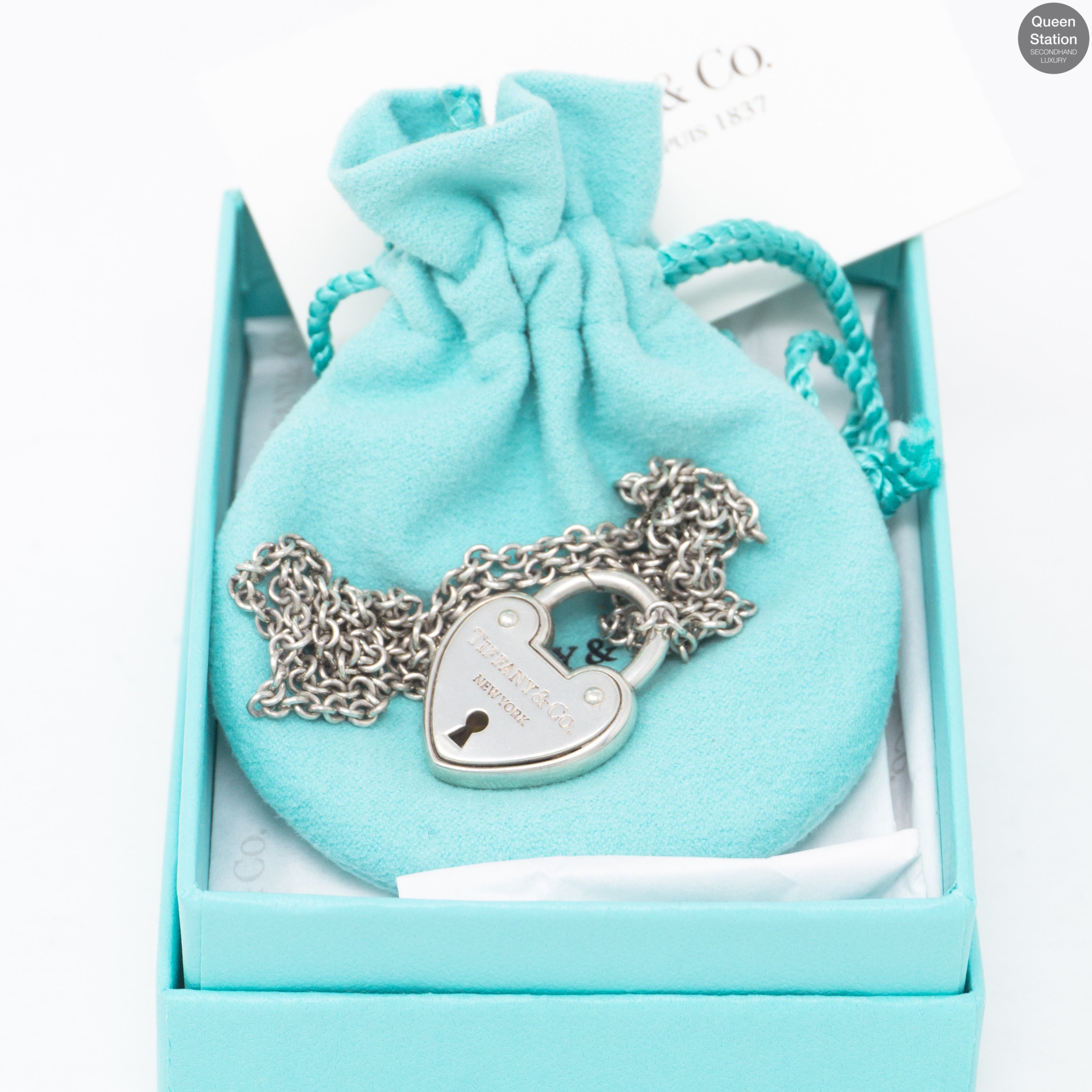 Sterling Silver Heart Arc Lock Pendant