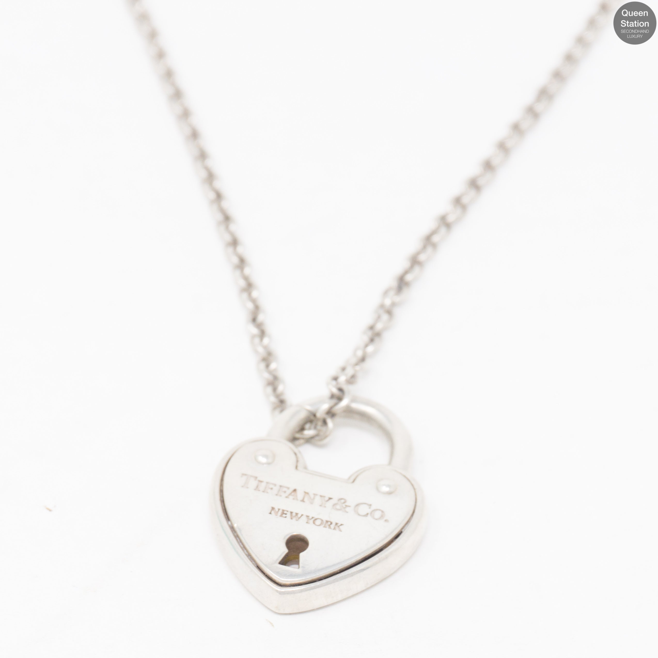 Sterling Silver Heart Arc Lock Pendant