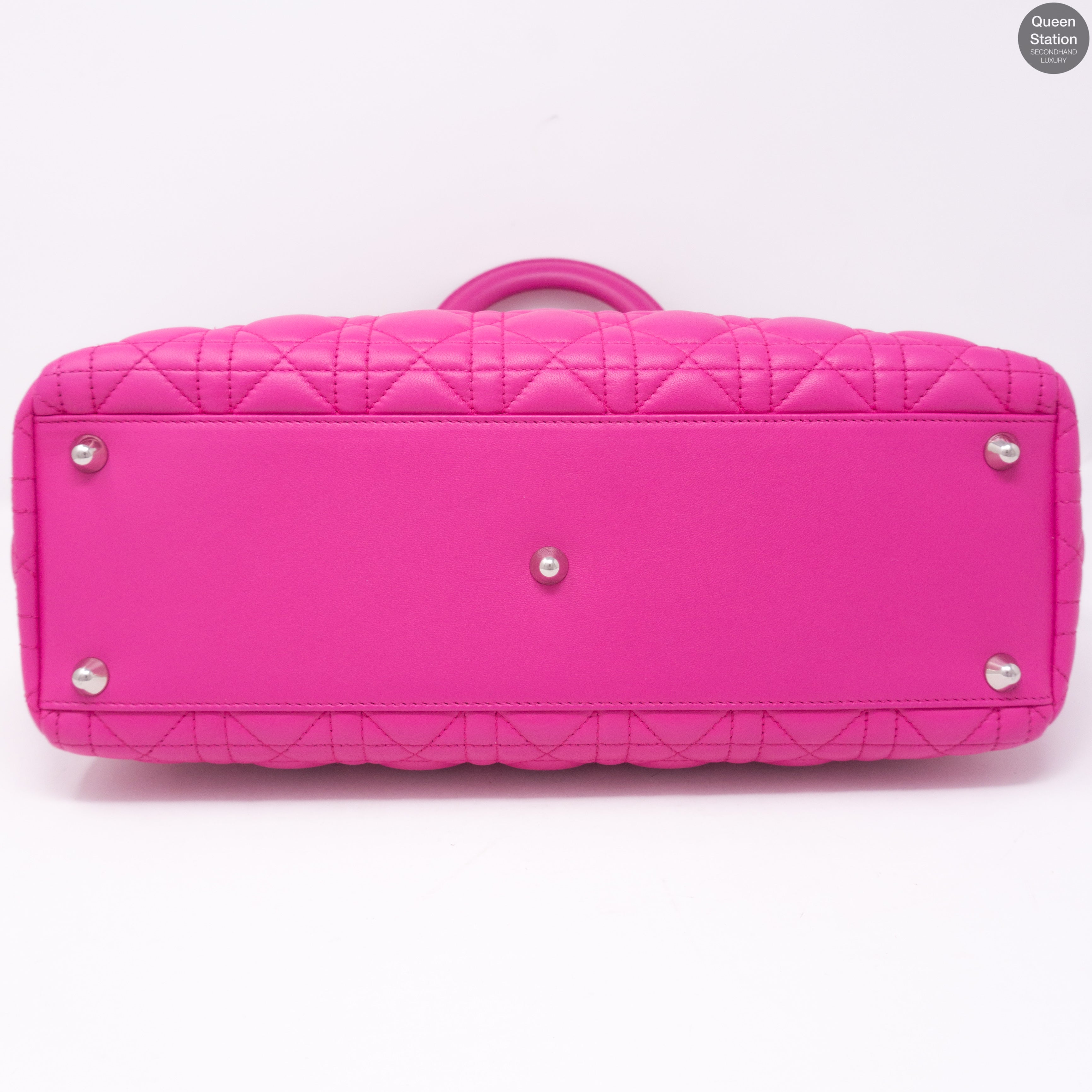 Lady Dior Large Rose Sorbet Leather