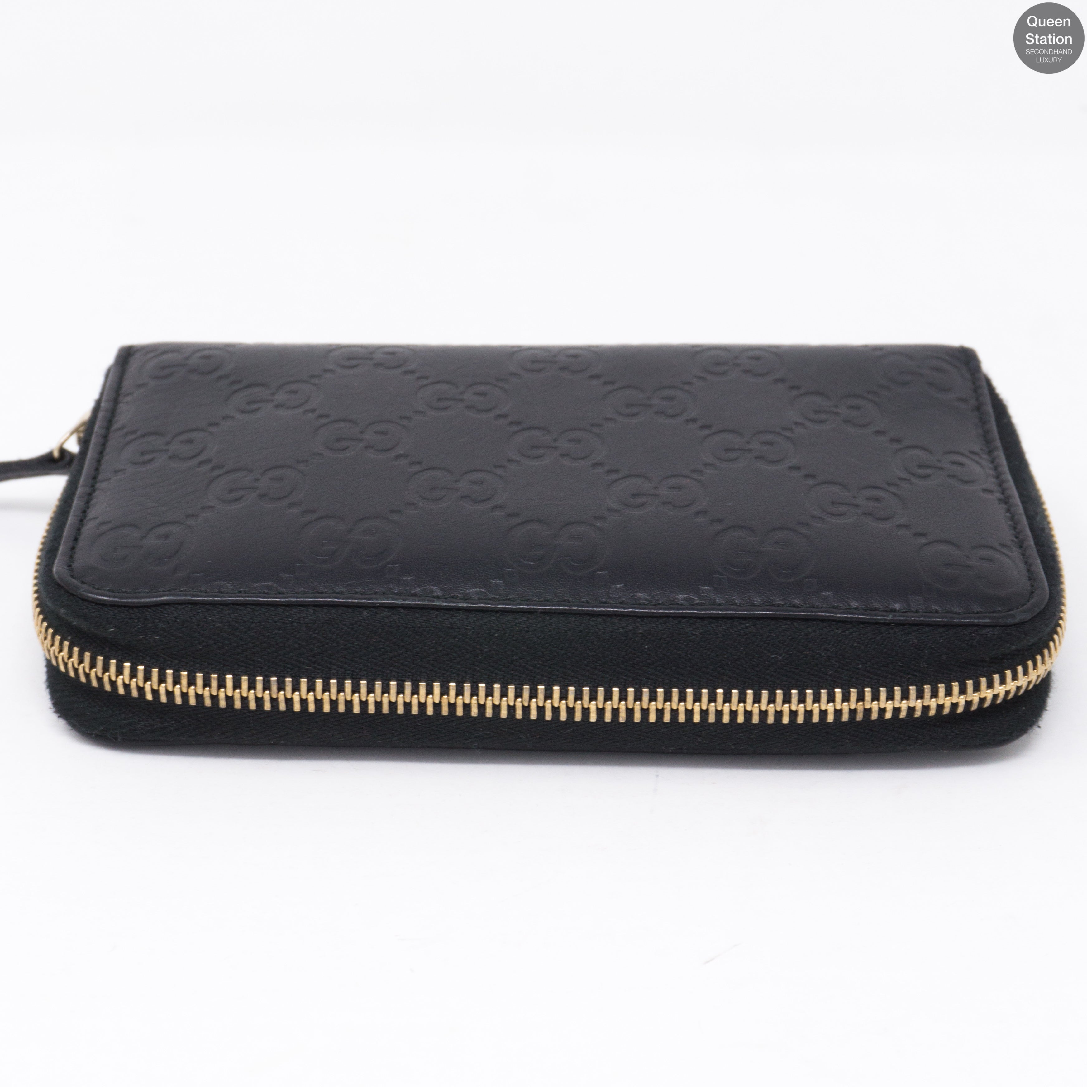 Zip Around Coin Wallet Black Leather