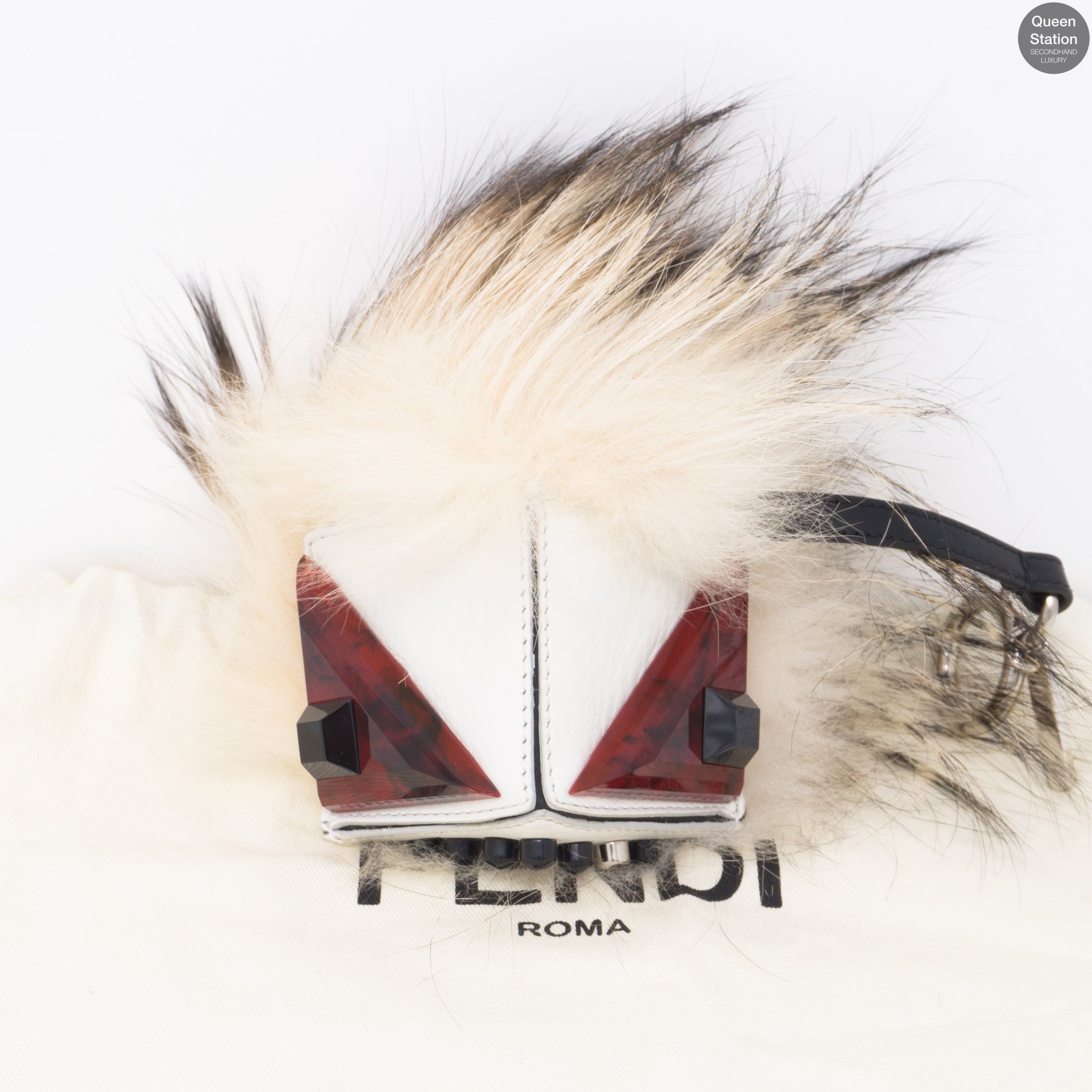 Prism Triangle Monster Fur Purse Charm