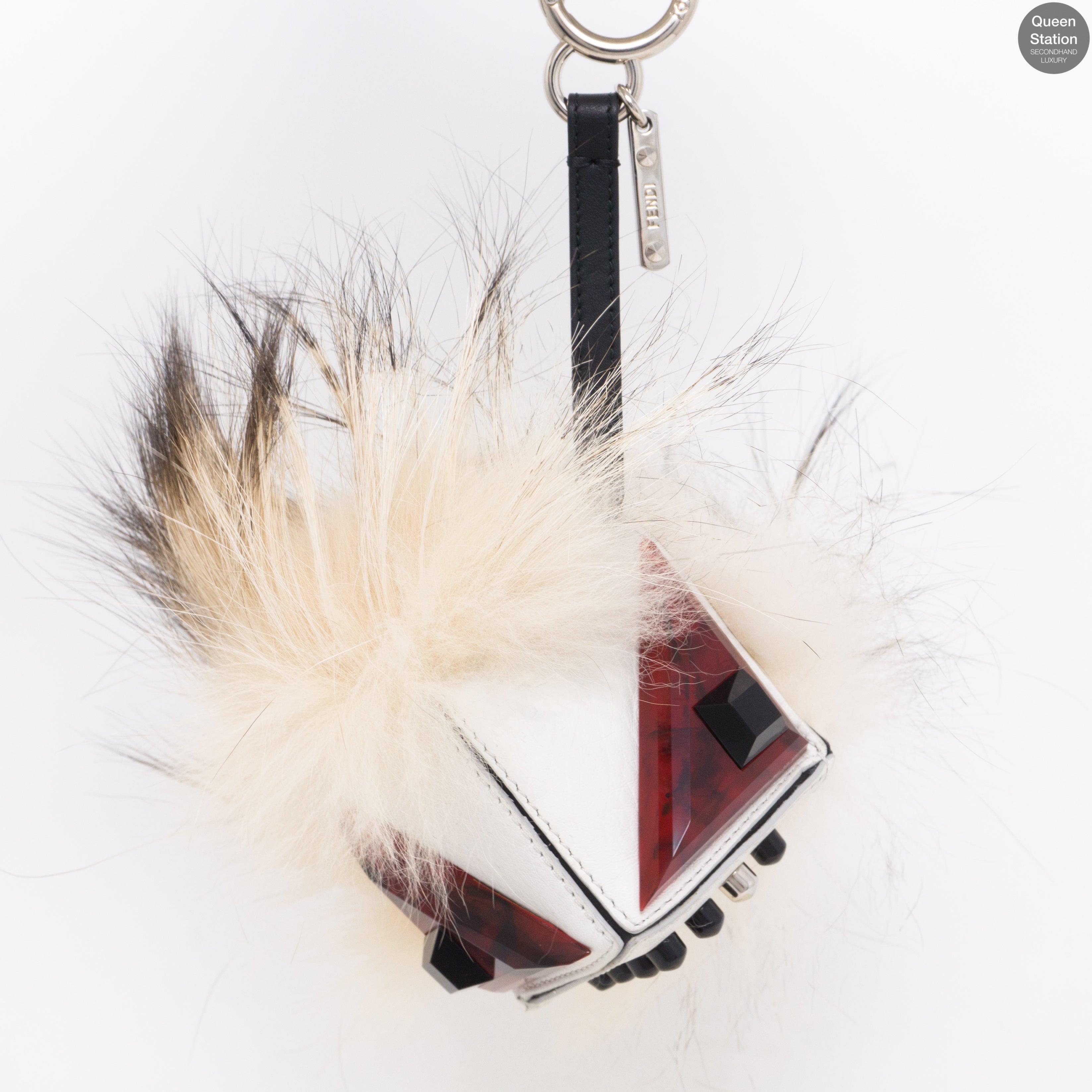 Prism Triangle Monster Fur Purse Charm