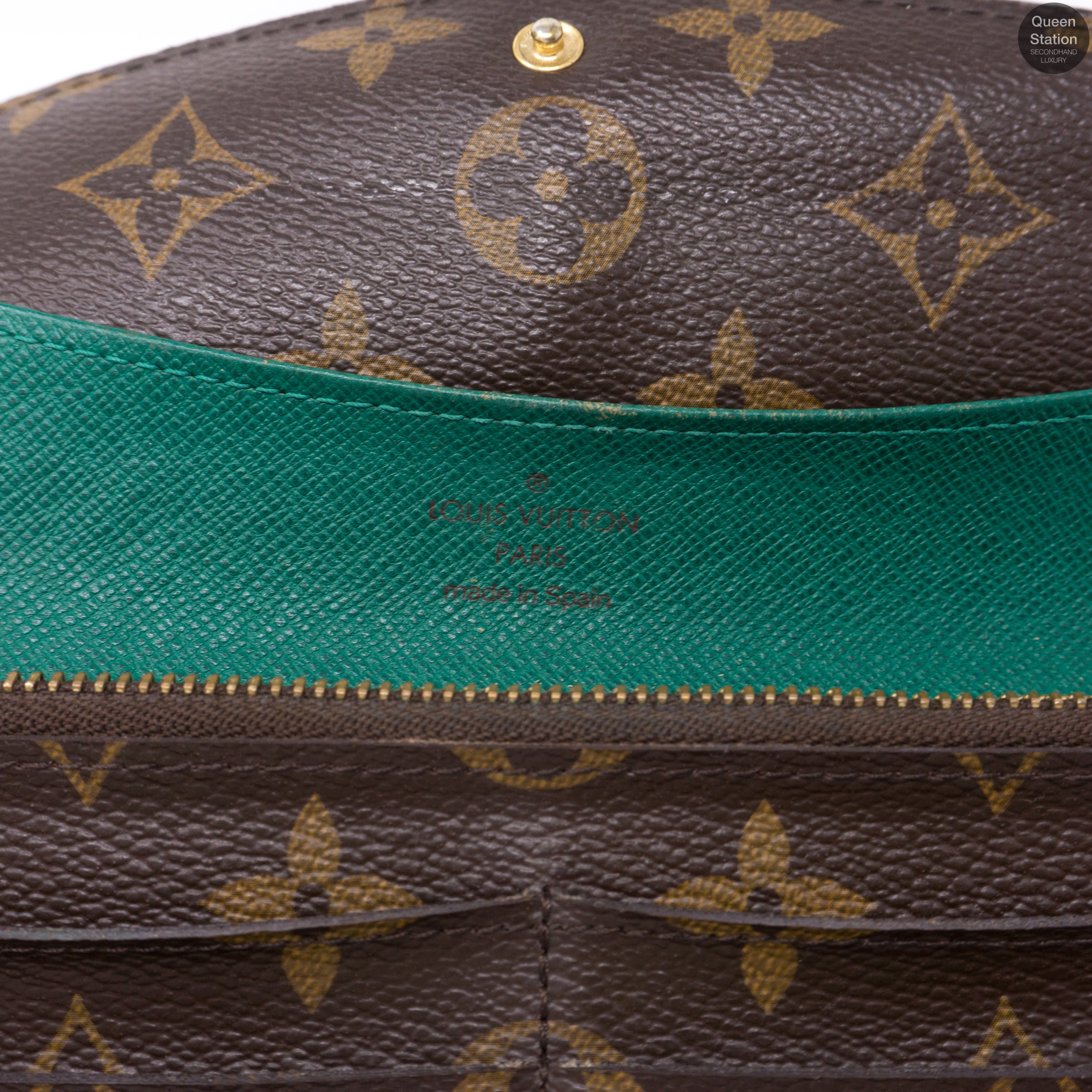 Emilie Monogram Green Wallet