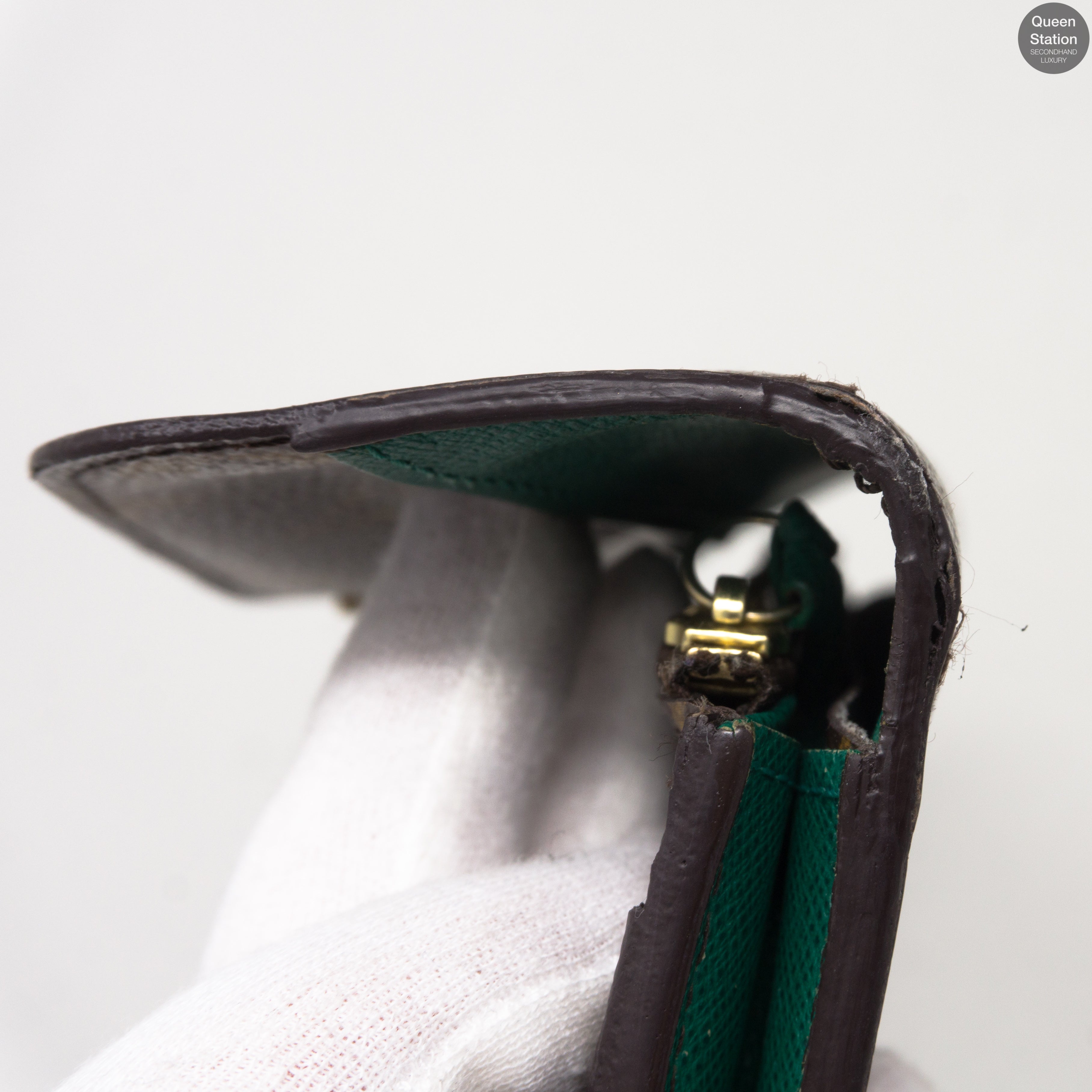 Emilie Monogram Green Wallet