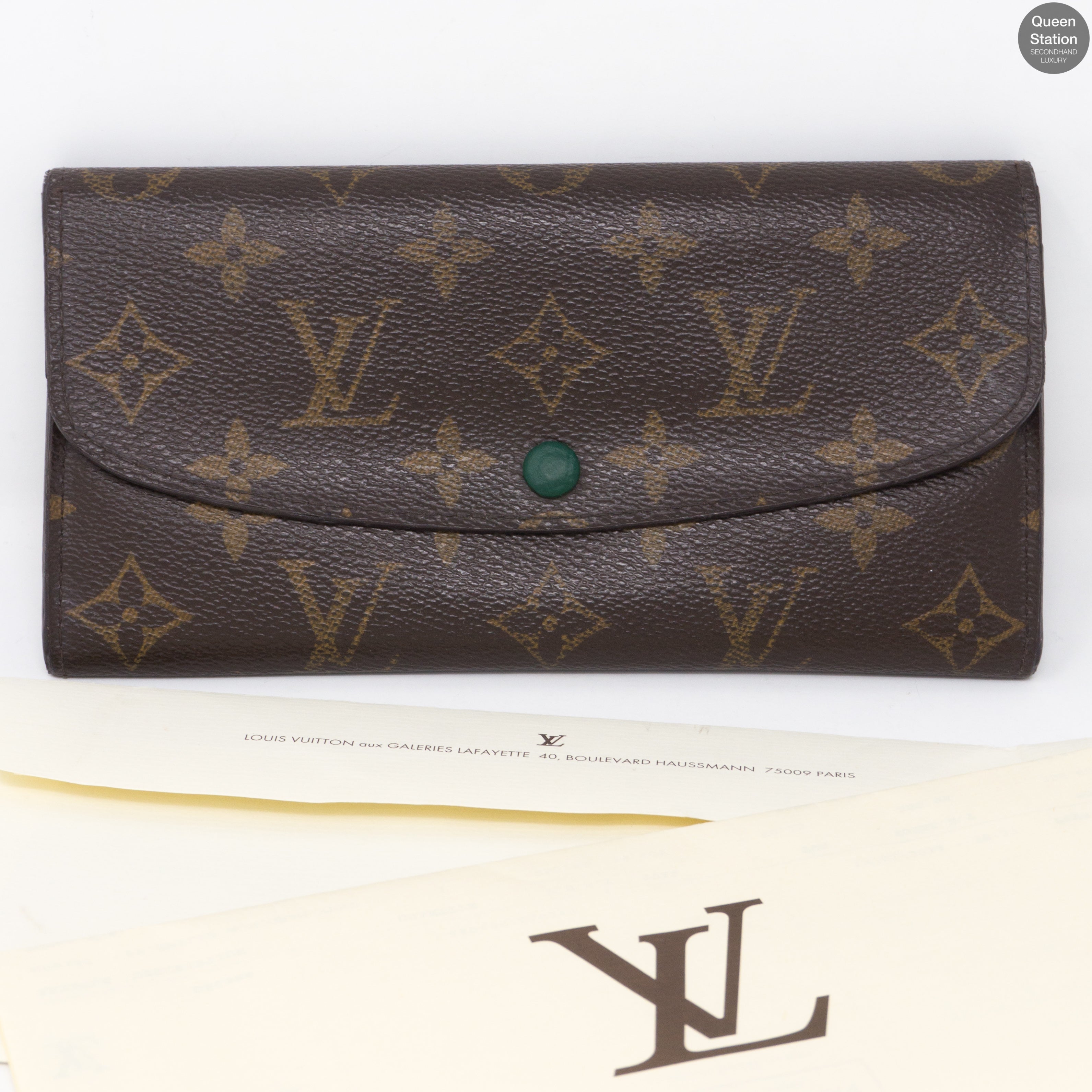 Emilie Monogram Green Wallet