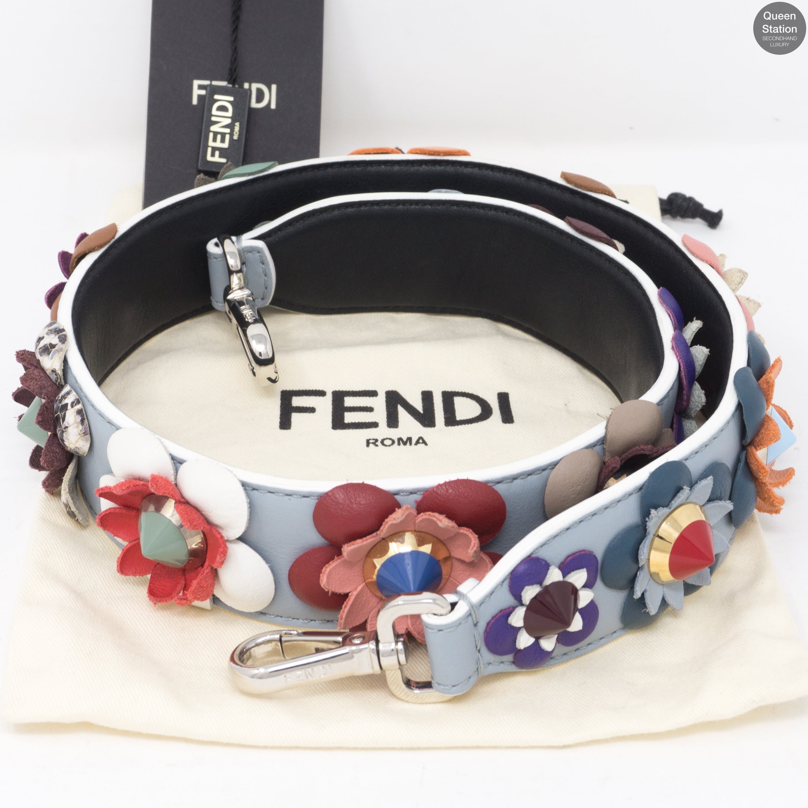 Strap You Flowers Leather Shoulder Strap