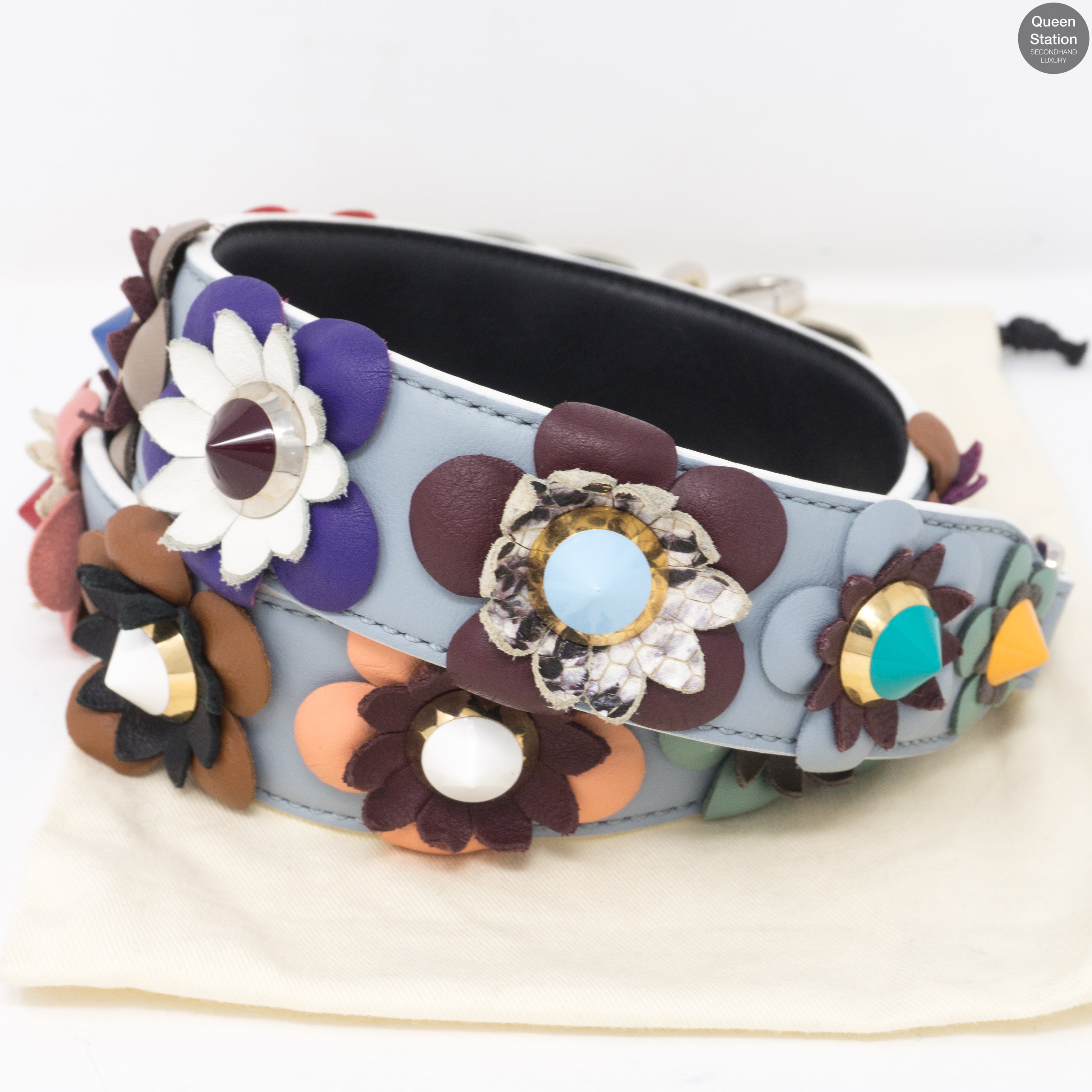 Strap You Flowers Leather Shoulder Strap