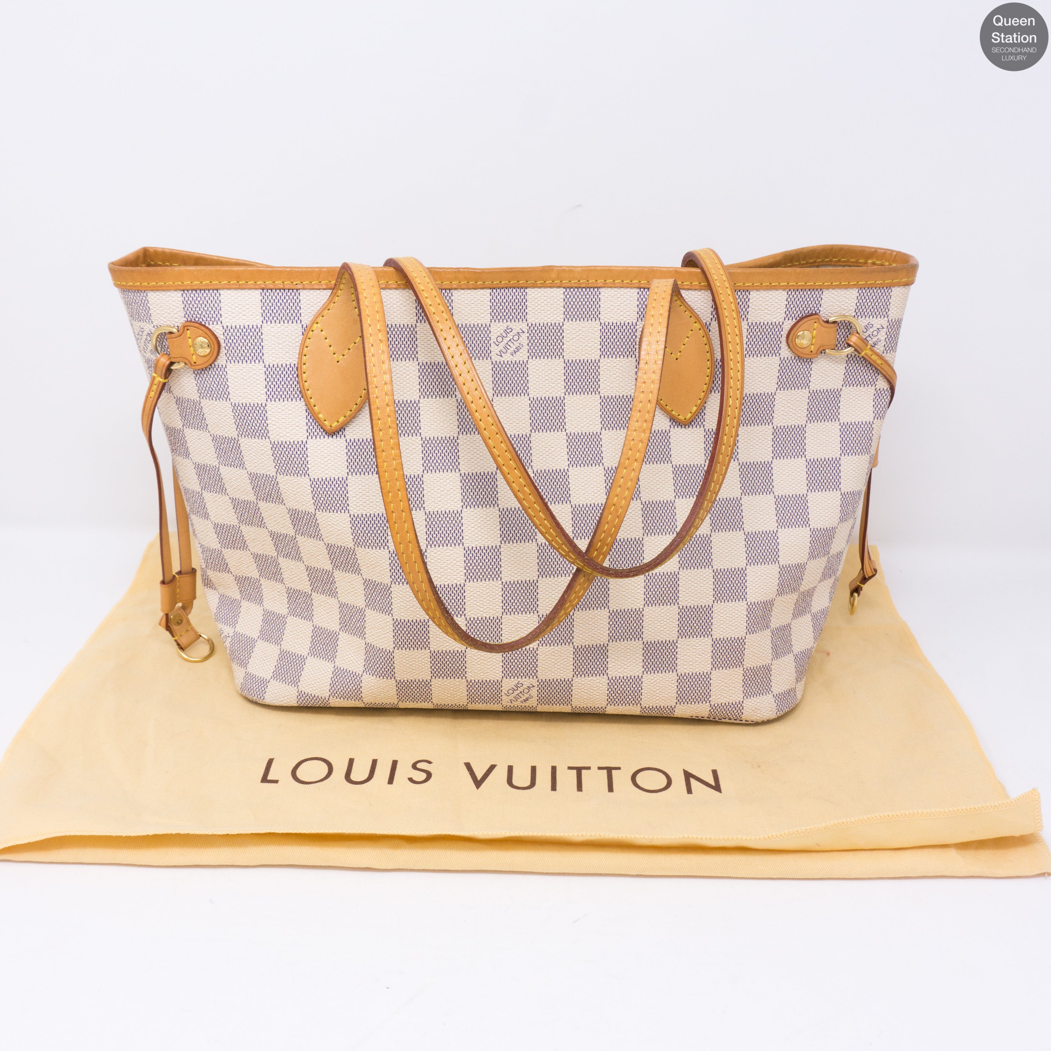 Shop Louis Vuitton DAMIER AZUR Neverfull pm (N41359) by magentabea