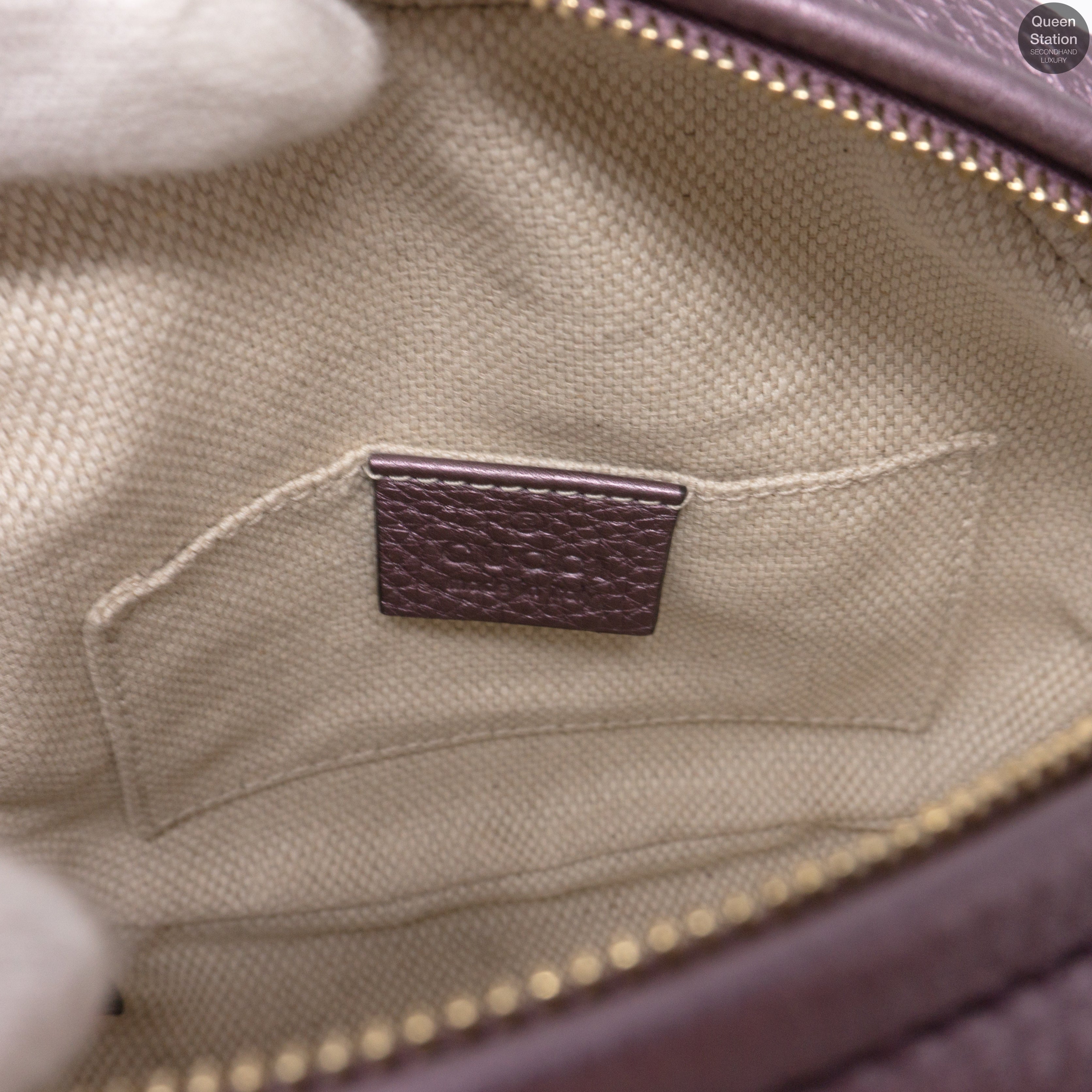 Soho Mini Chain Bag Metallic Purple Leather