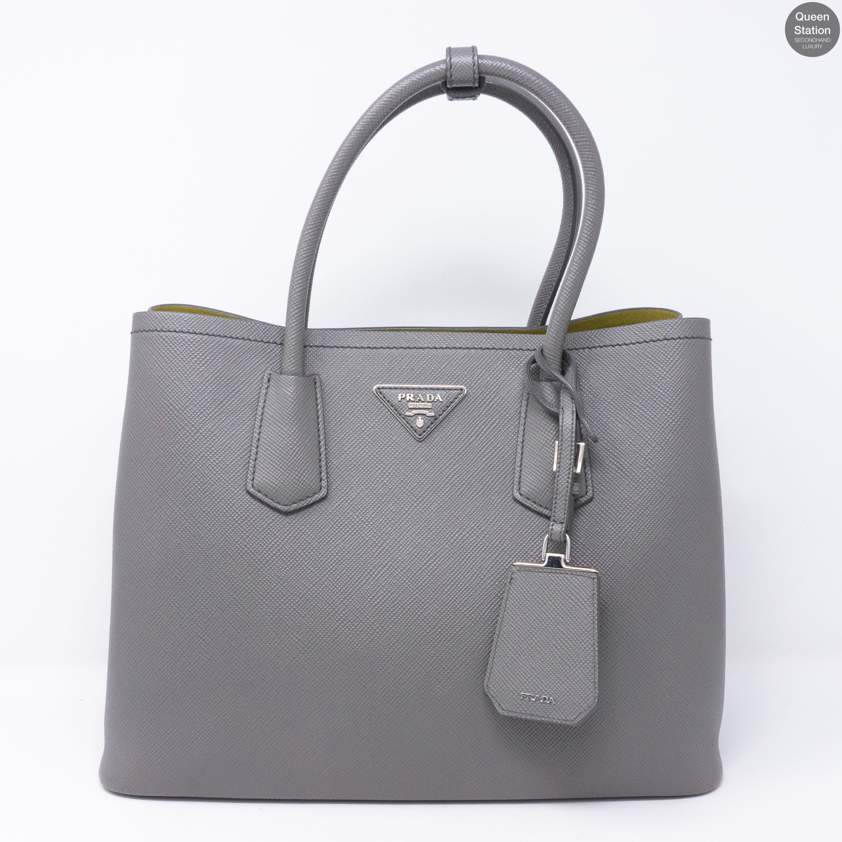 Grey Double Medium Bag