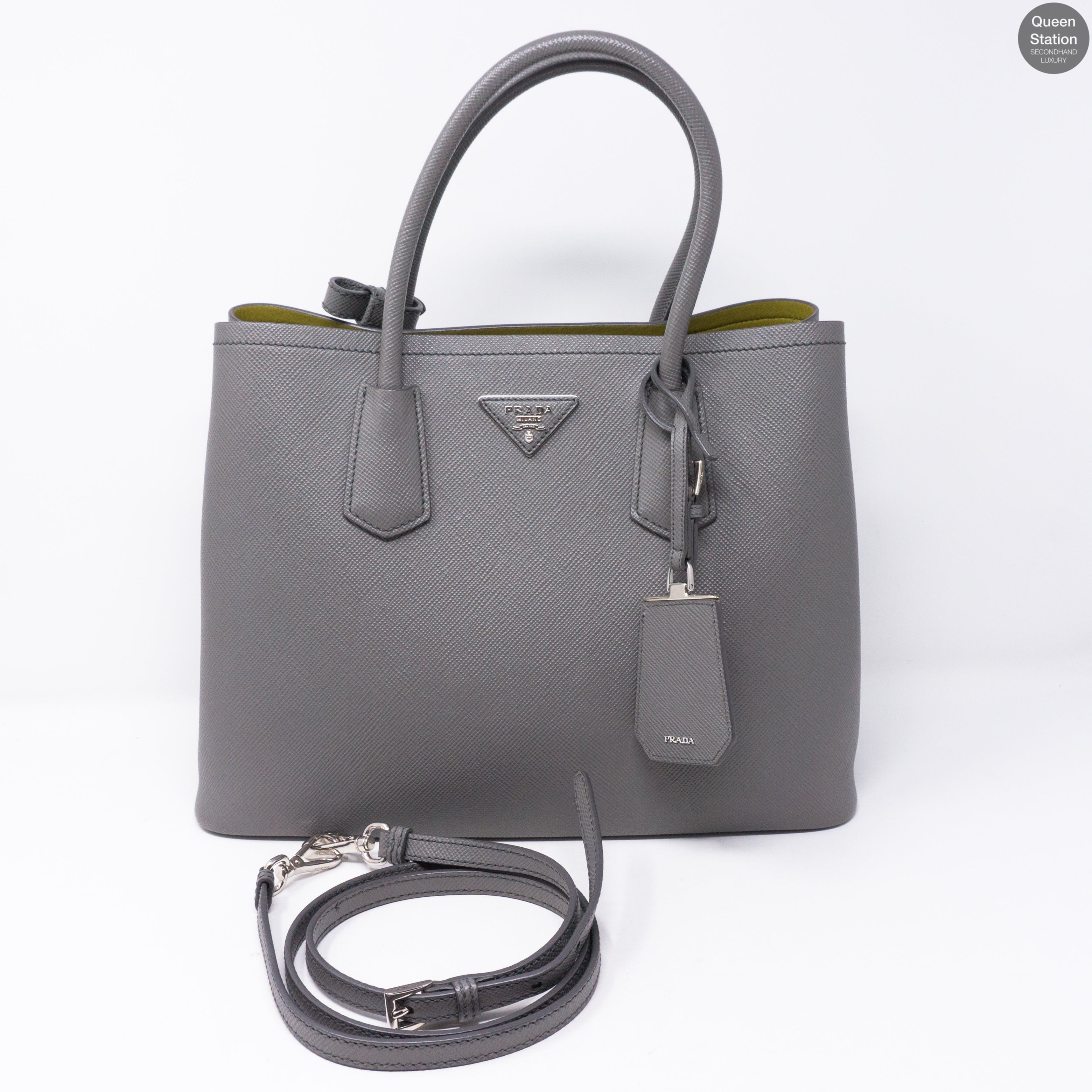 Grey Double Medium Bag