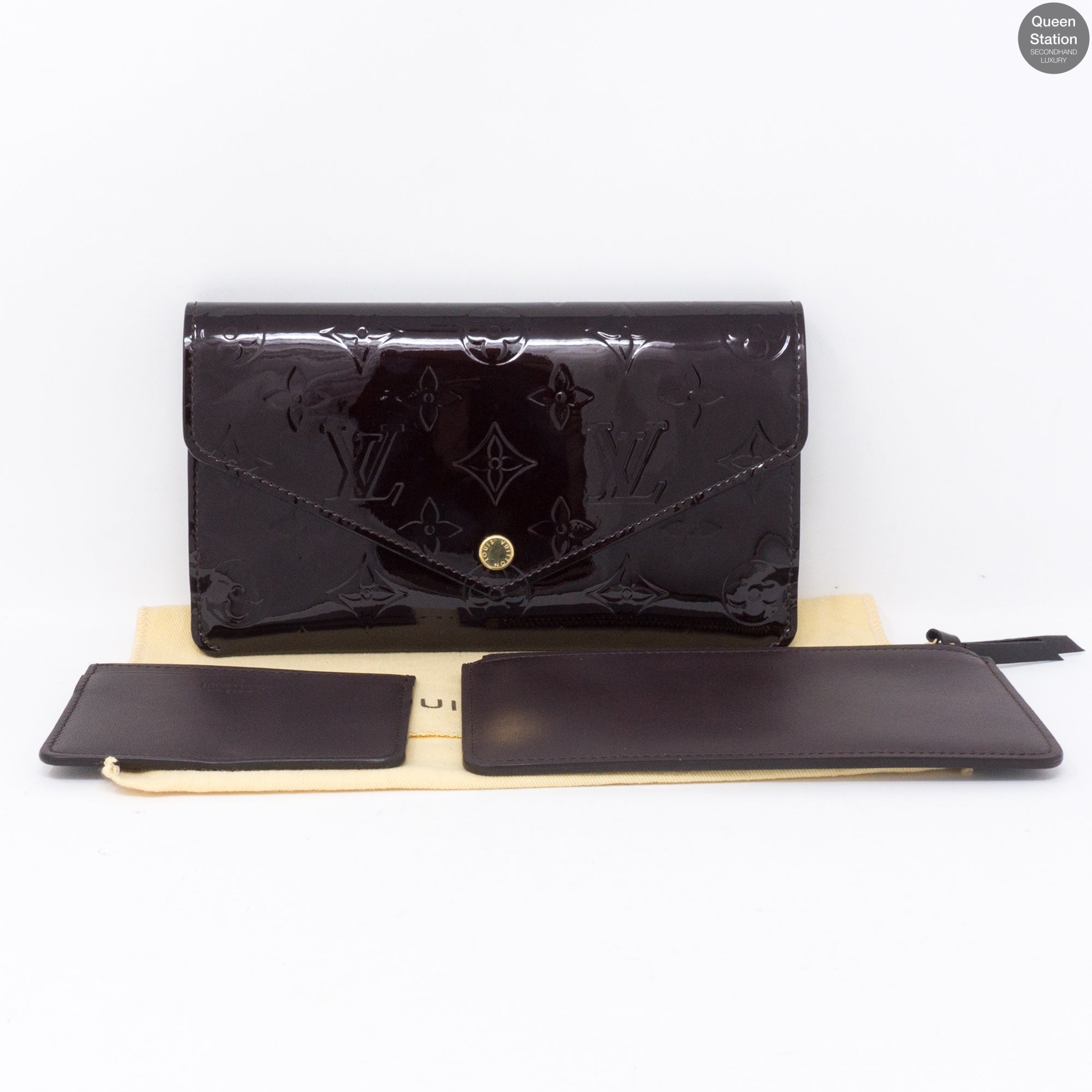 Jeanne Wallet Vernis Amarante