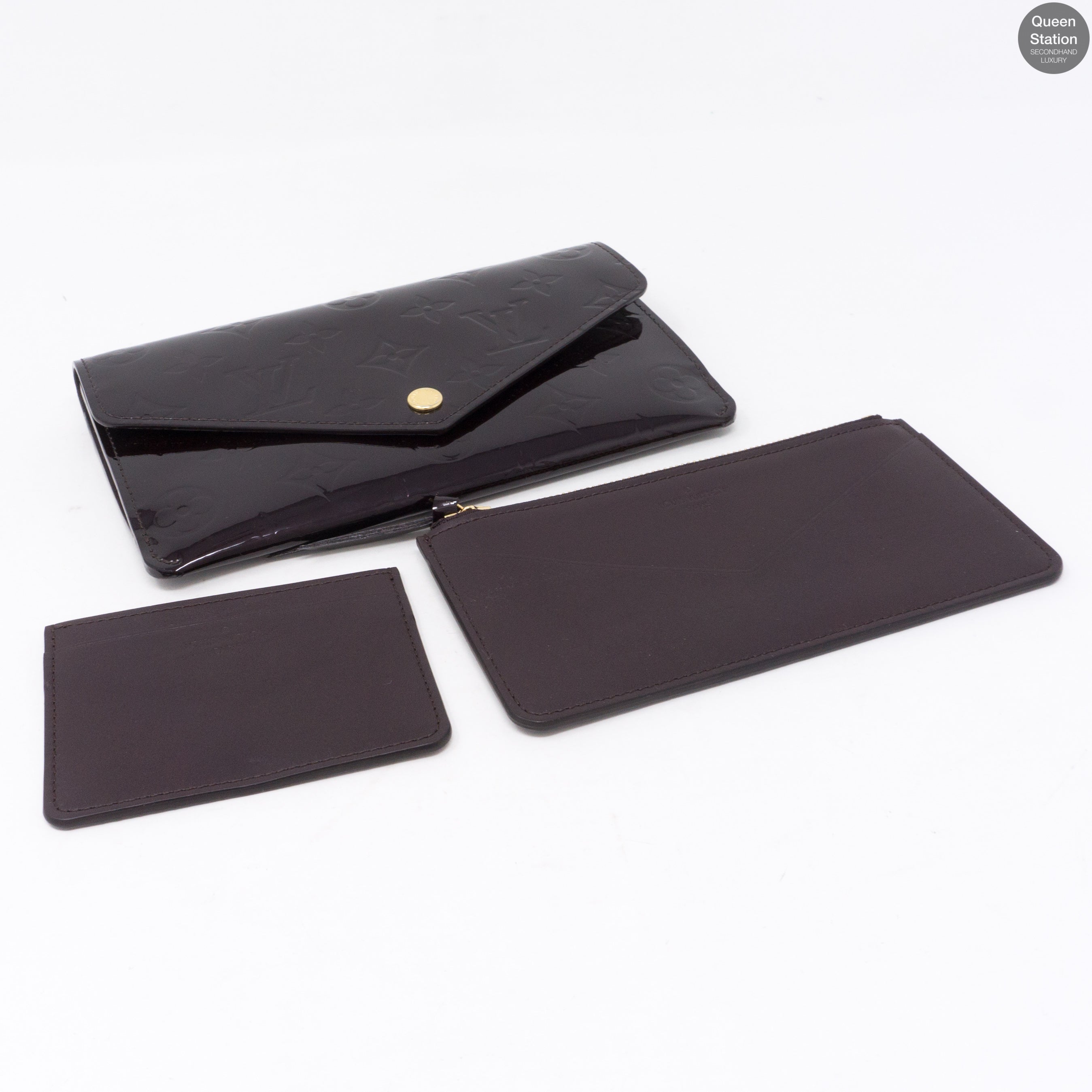 Jeanne Wallet Vernis Amarante