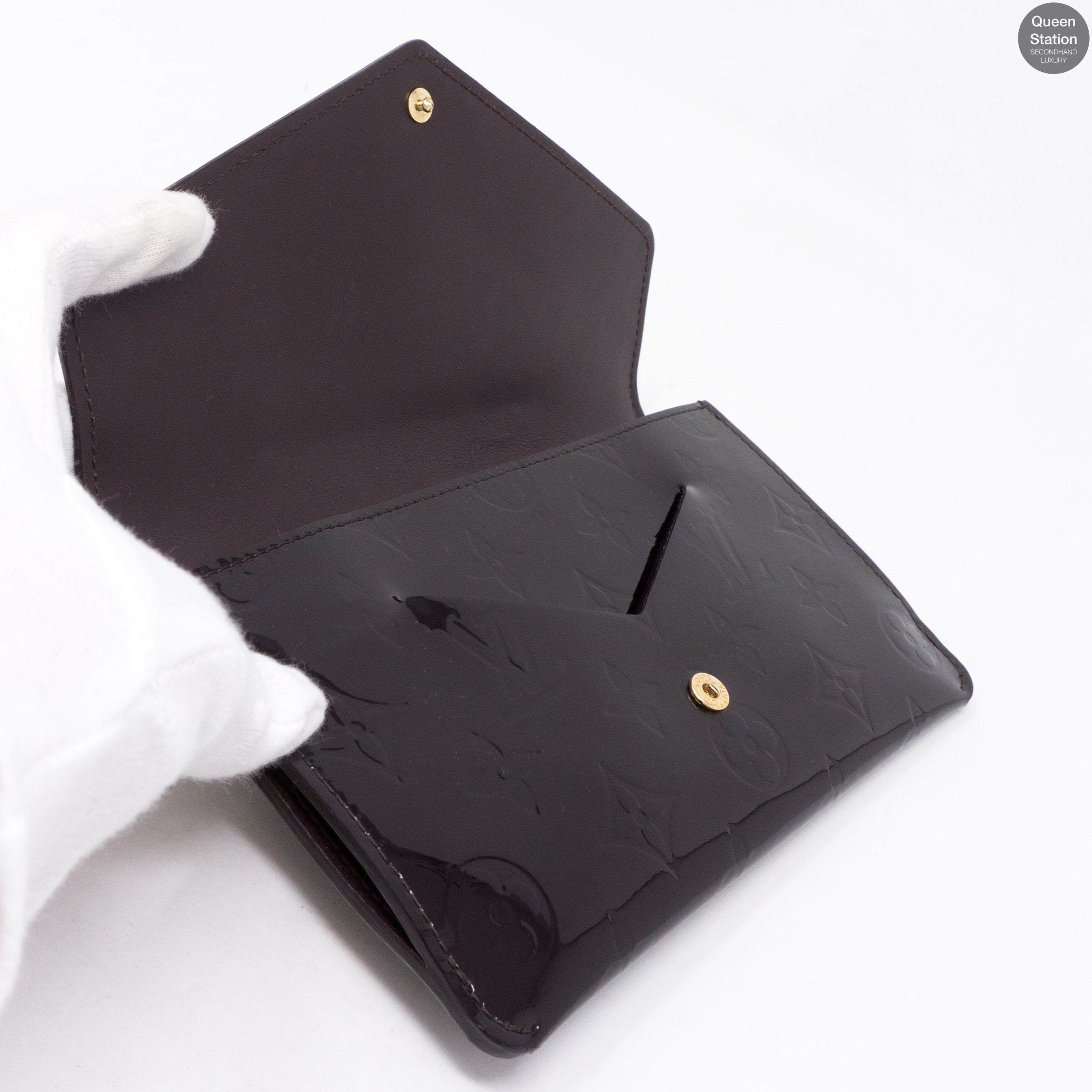 Jeanne Wallet Vernis Amarante