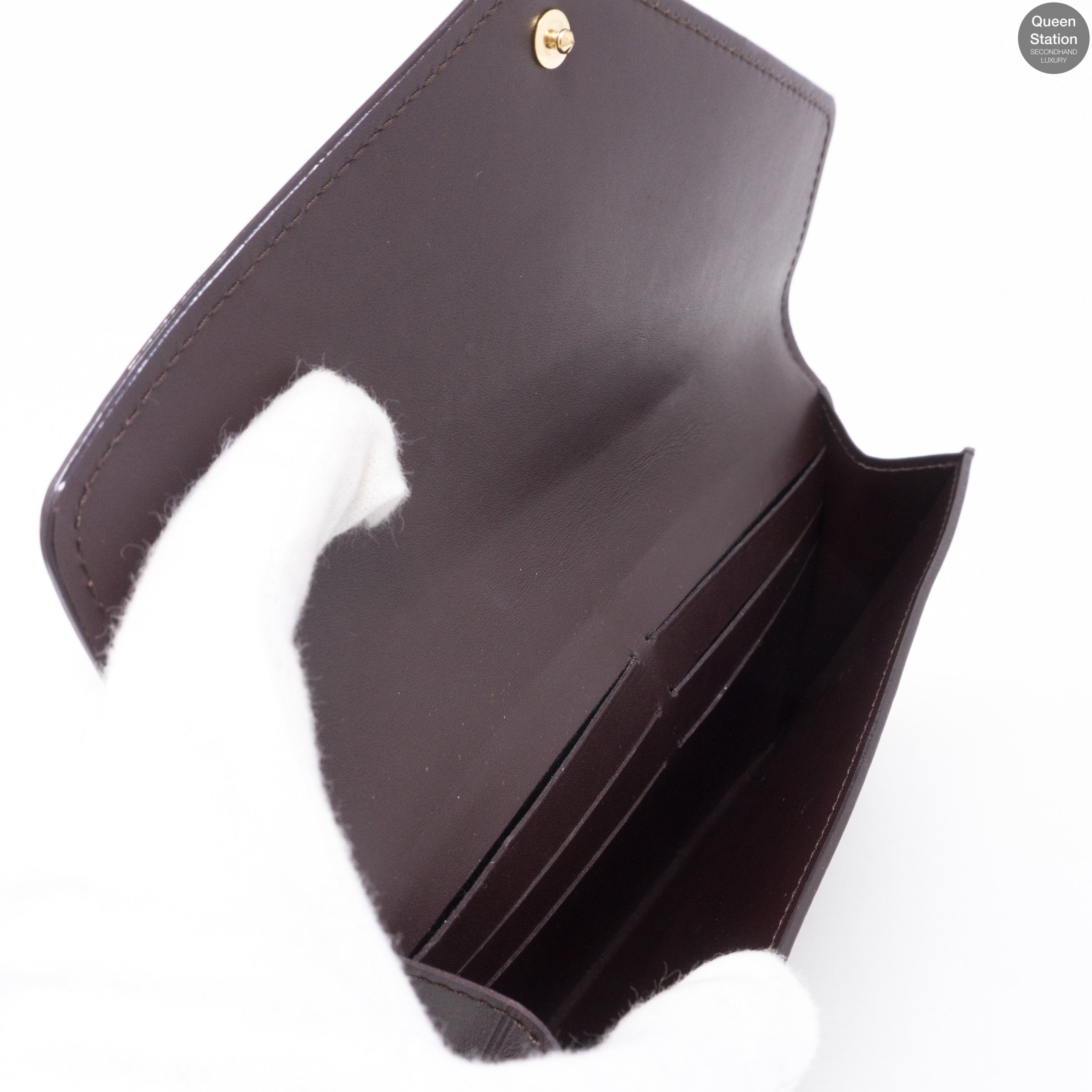 Jeanne Wallet Vernis Amarante