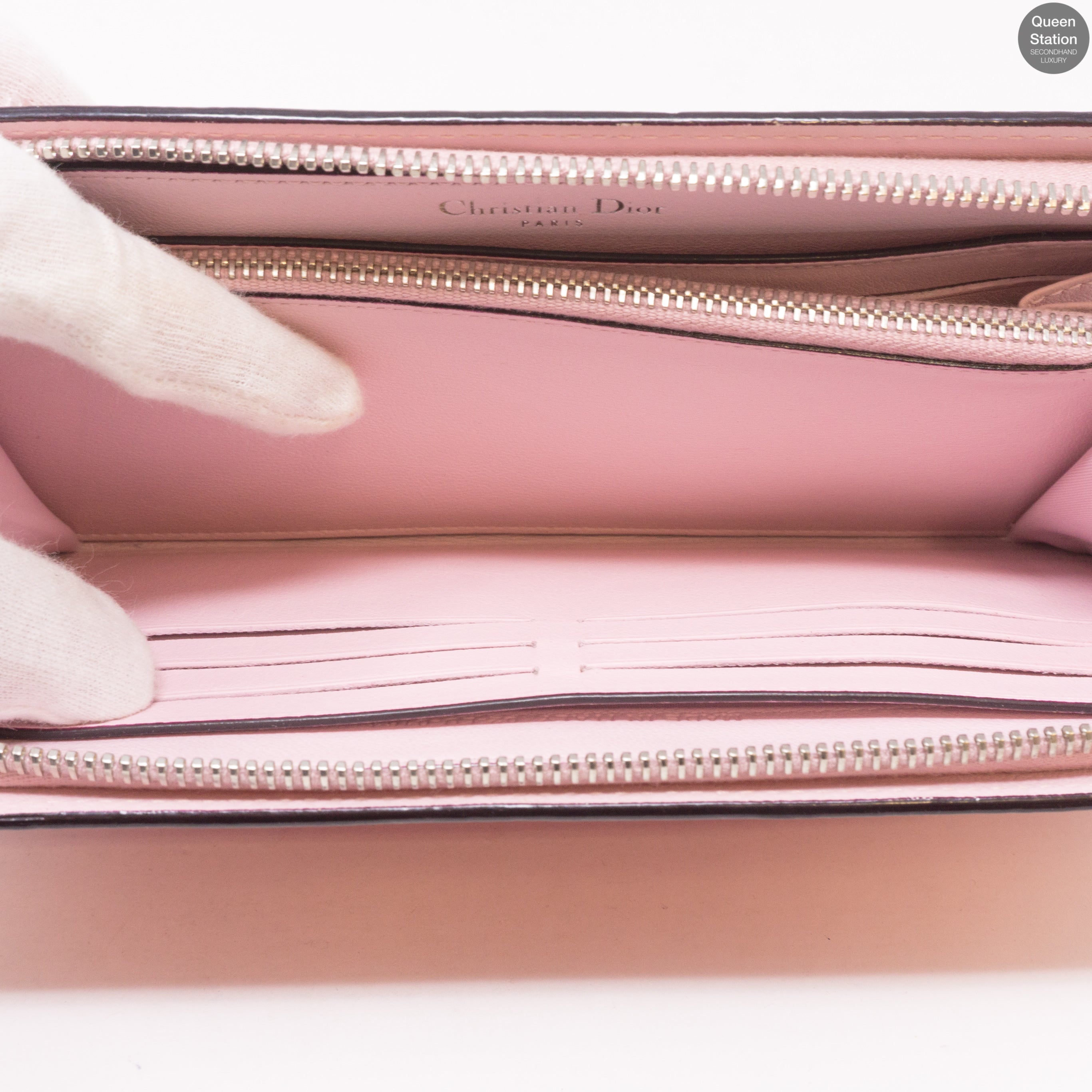 Diorissimo Zip Around Wallet Pink Leather
