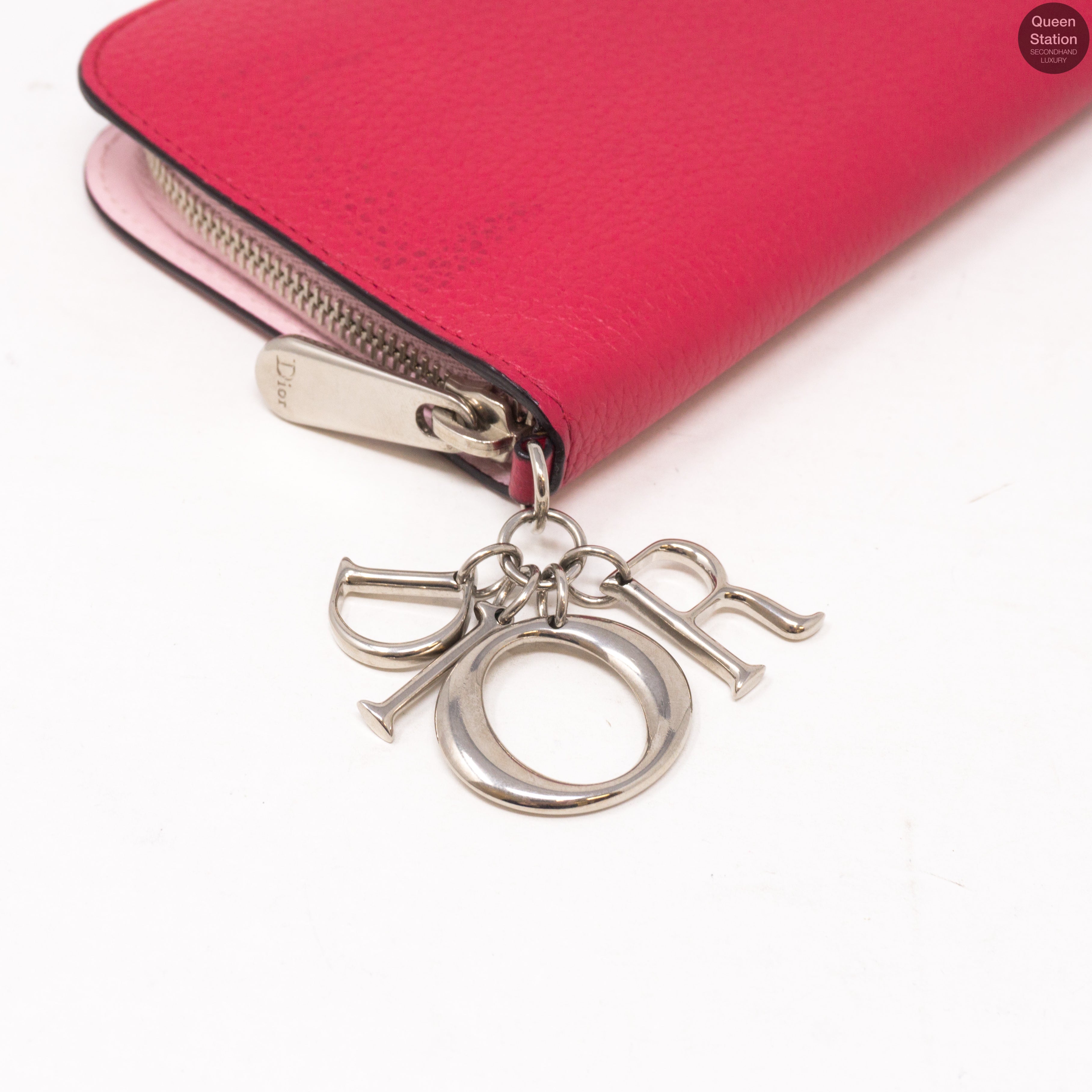 Diorissimo Zip Around Wallet Pink Leather