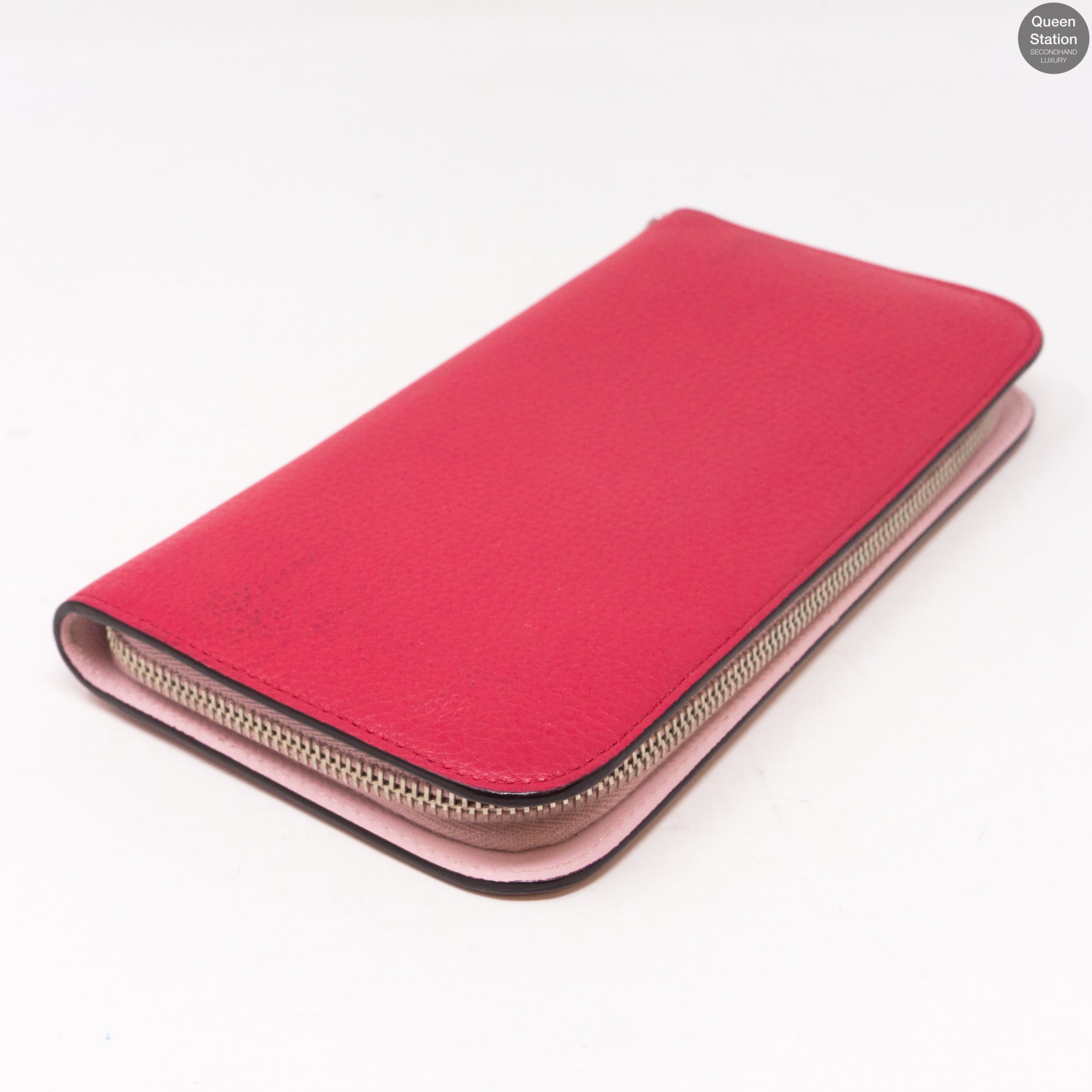 Diorissimo Zip Around Wallet Pink Leather