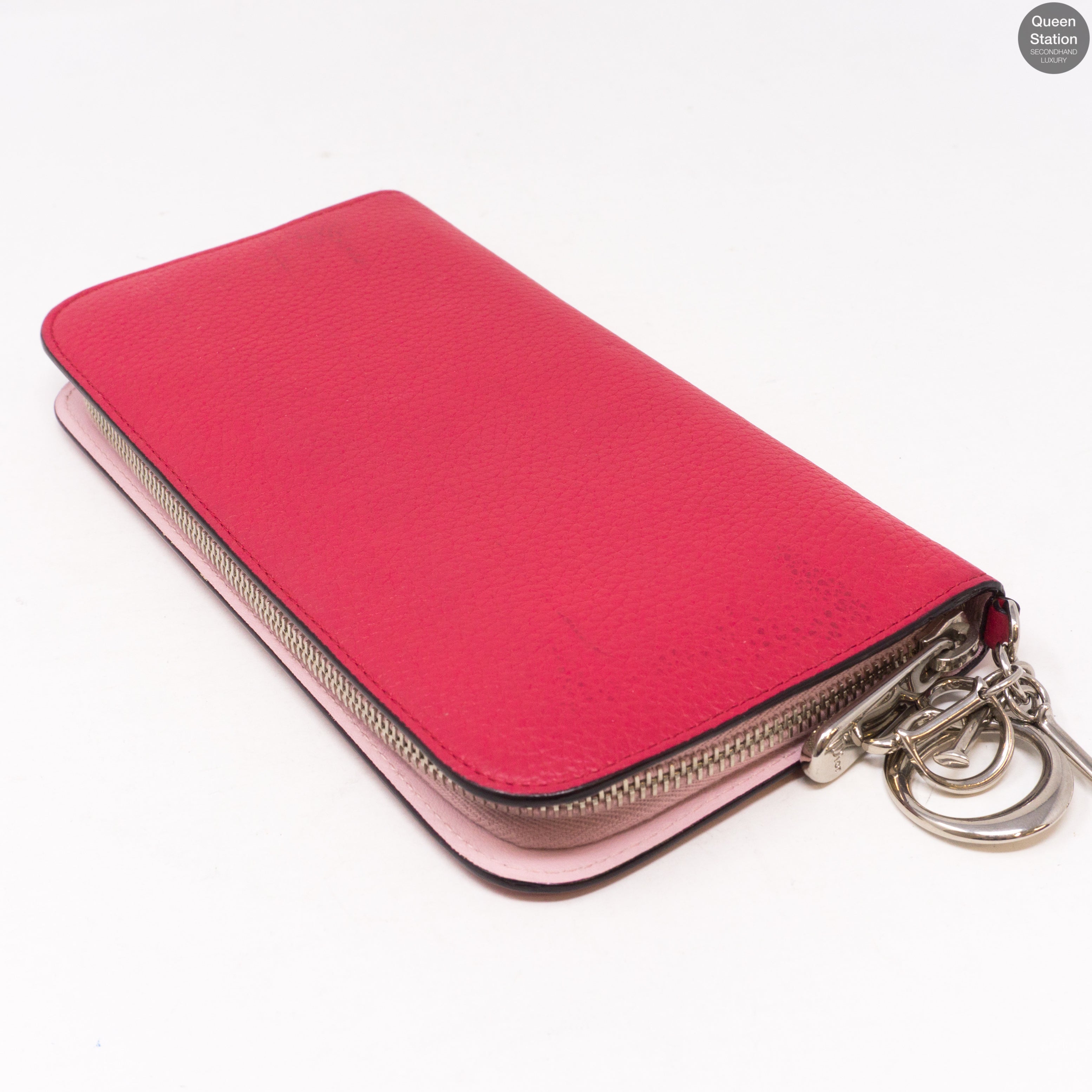 Diorissimo Zip Around Wallet Pink Leather