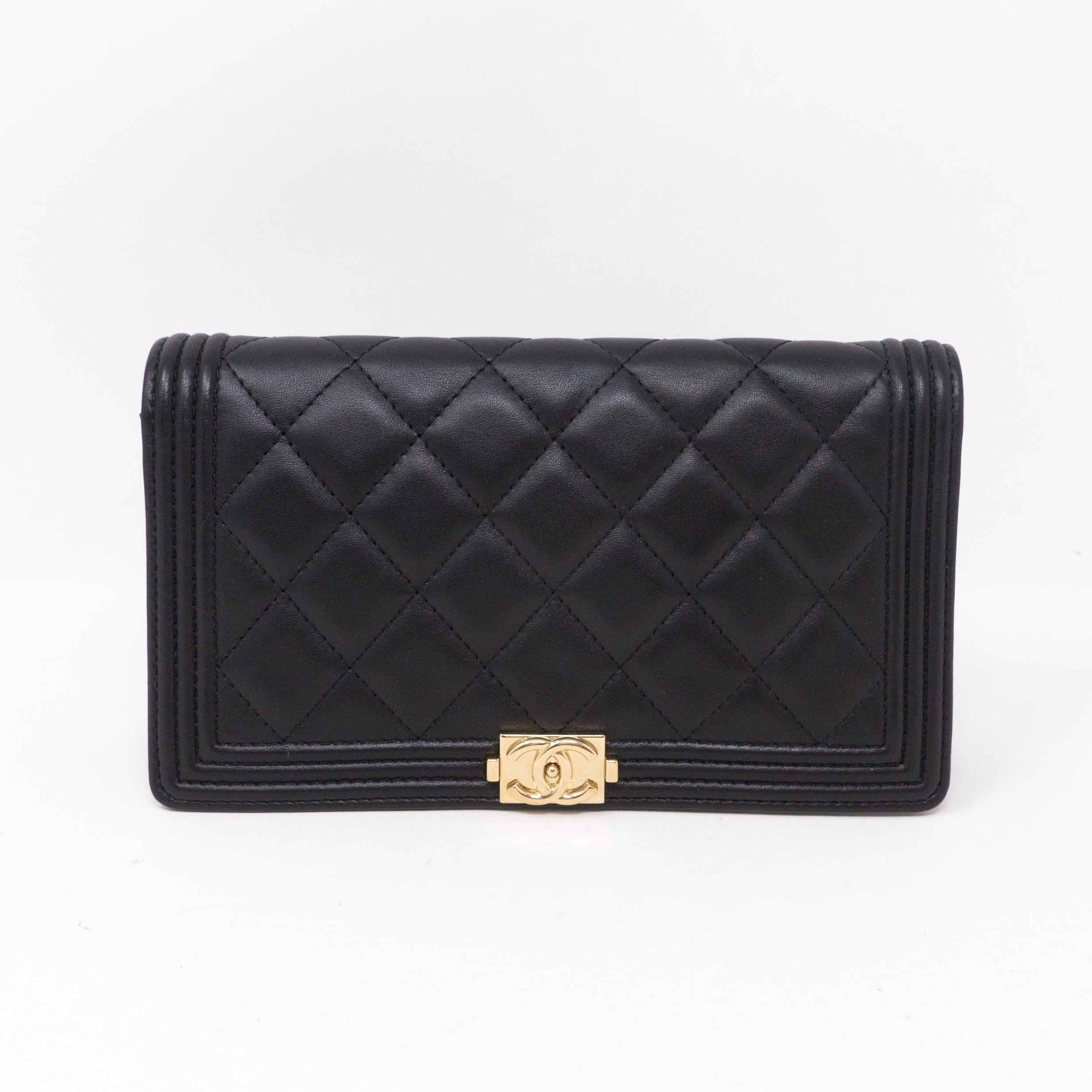 Boy Chanel Black Long Flap Wallet