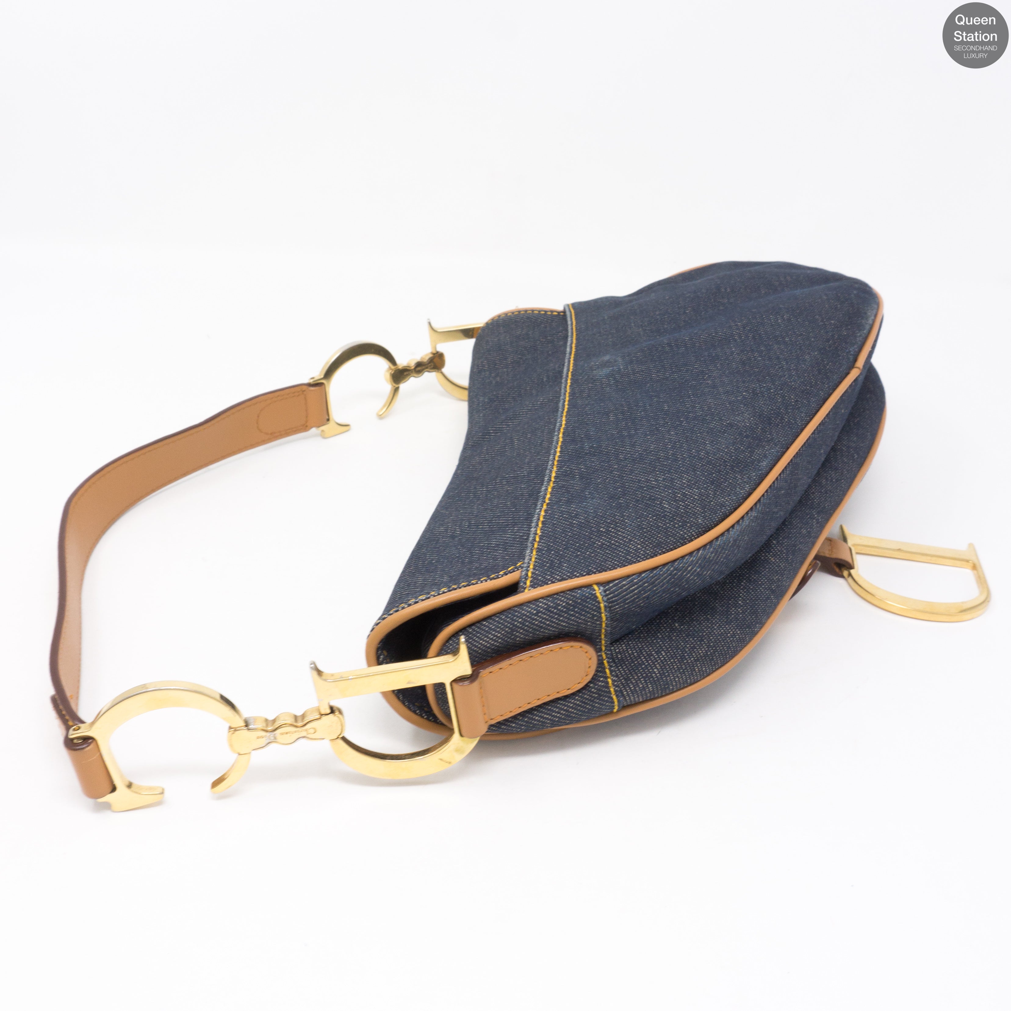 Saddle Bag Blue Denim & Leather