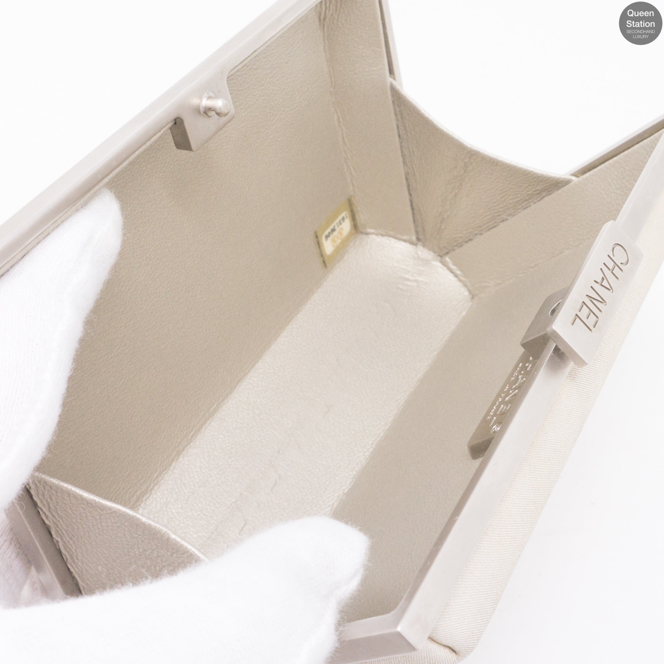 Evening Box Clutch Metallic Champagne