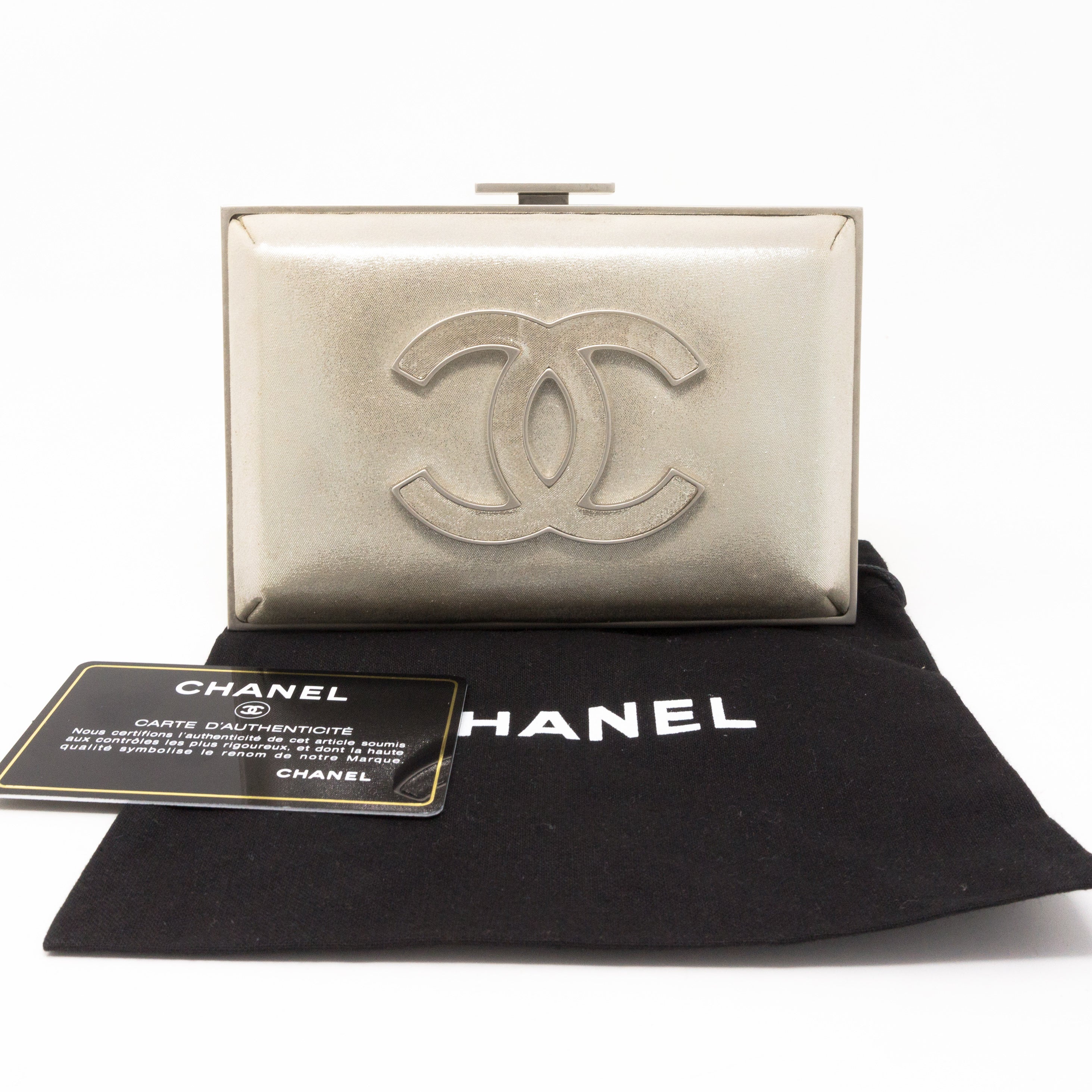 Evening Box Clutch Metallic Champagne
