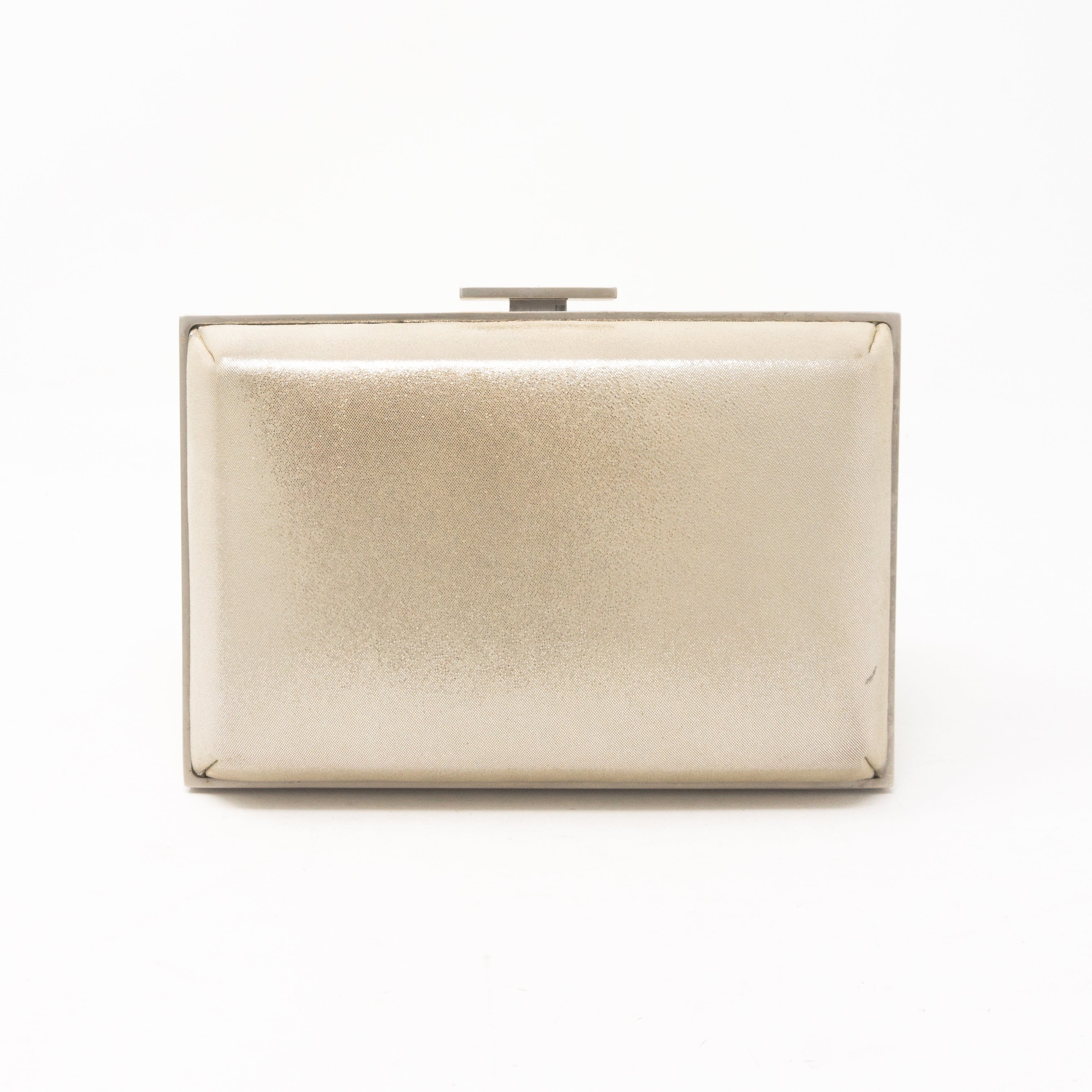 Evening Box Clutch Metallic Champagne