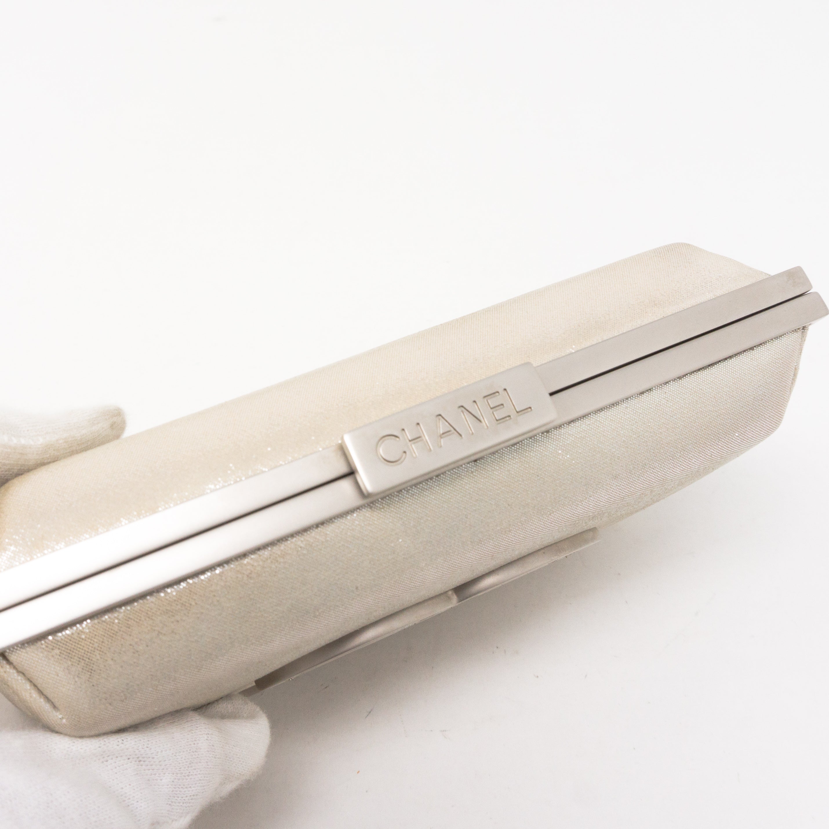 Evening Box Clutch Metallic Champagne