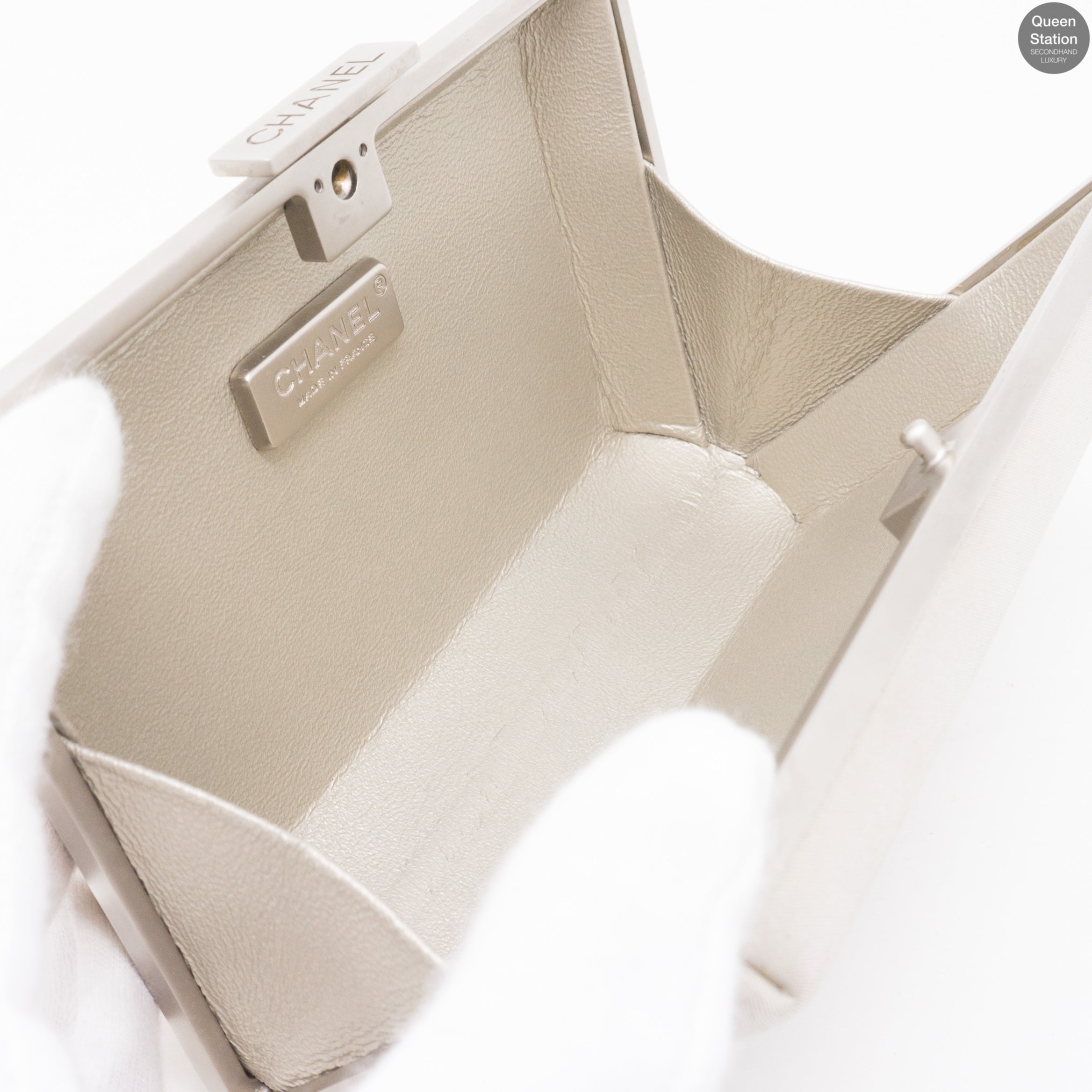 Evening Box Clutch Metallic Champagne