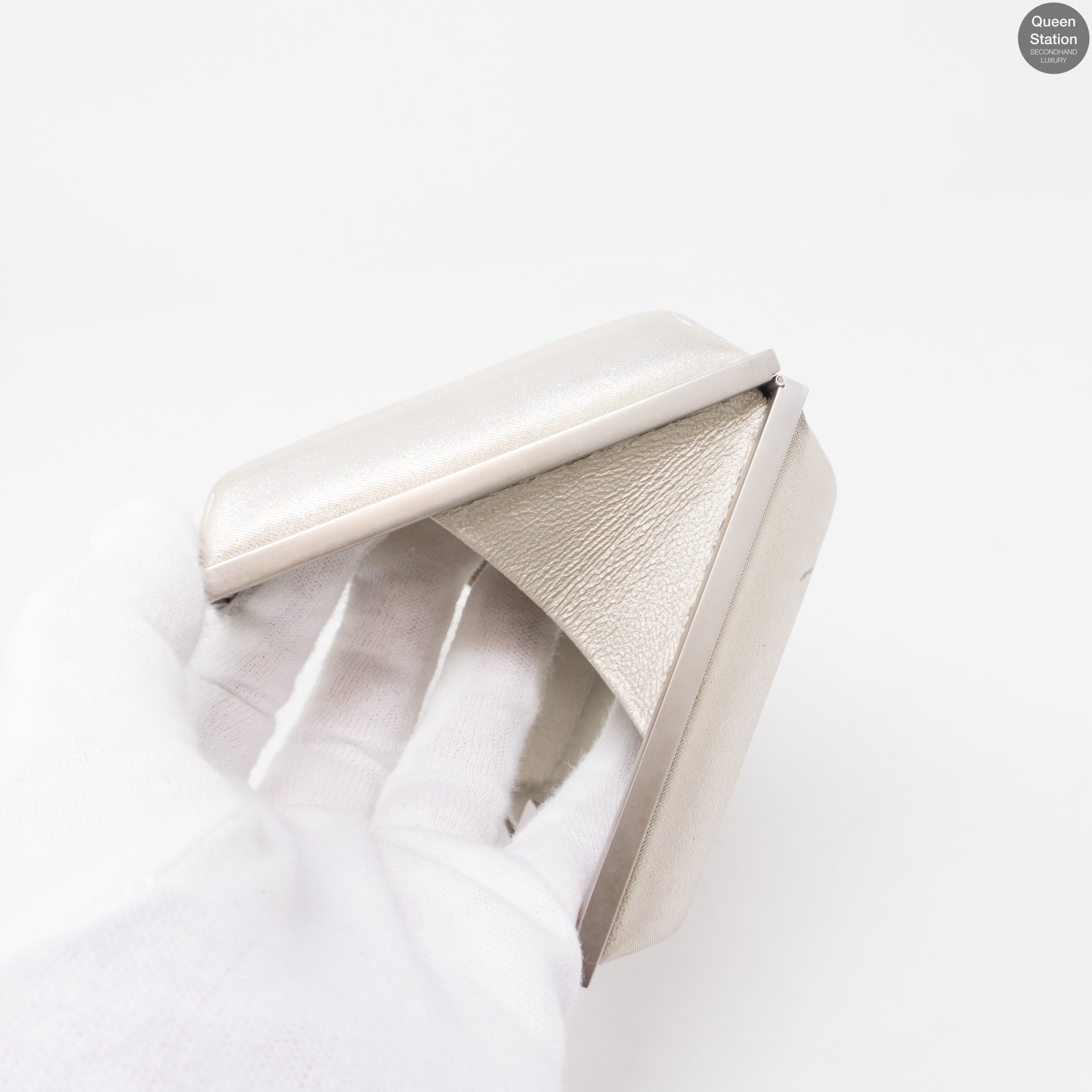 Evening Box Clutch Metallic Champagne