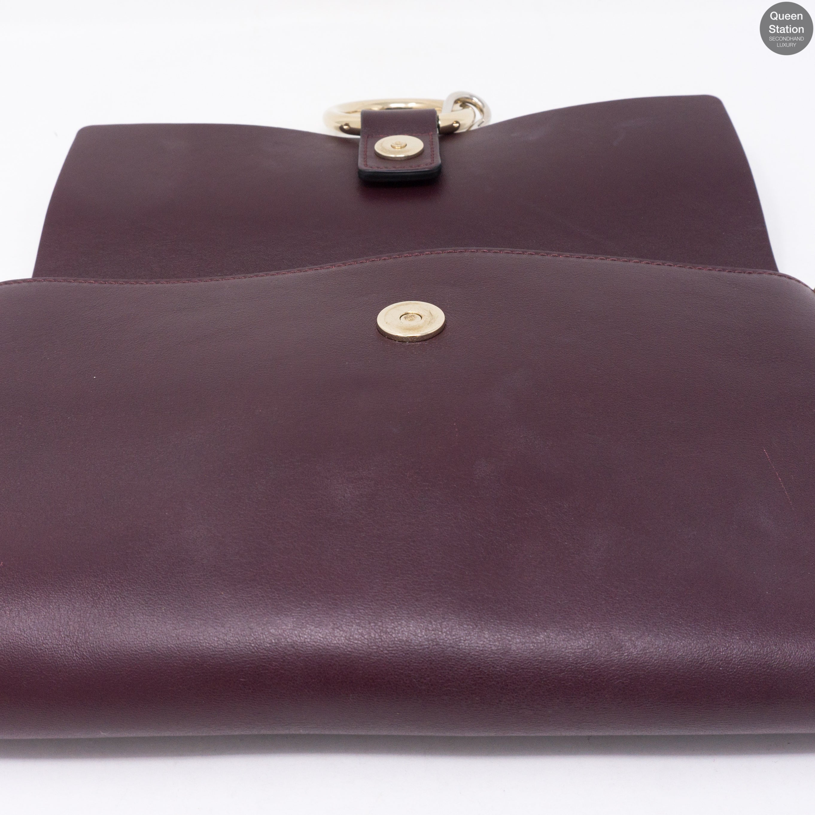 Faye Clutch Burgundy Suede Leather
