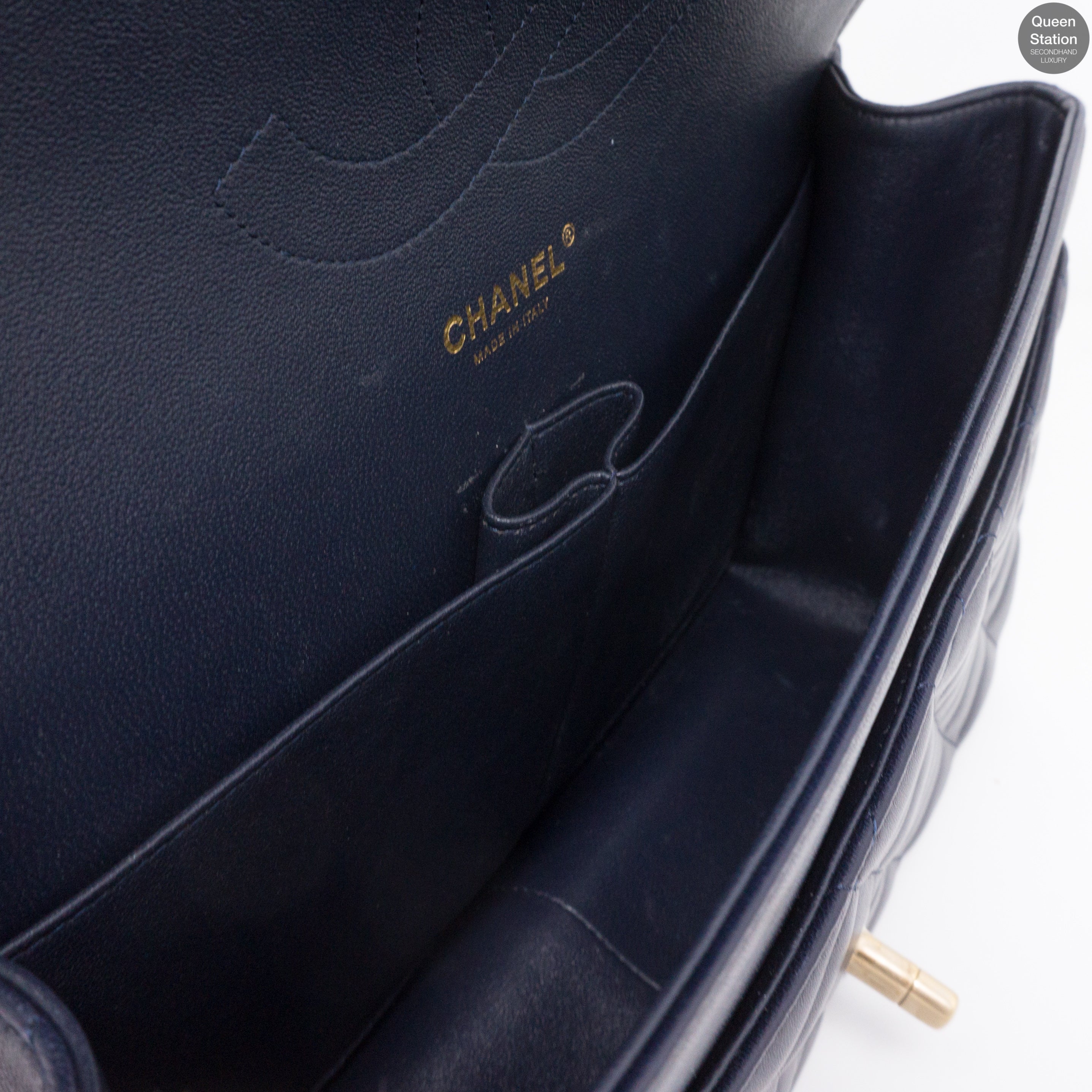 Classic Double Flap Jumbo Navy Blue
