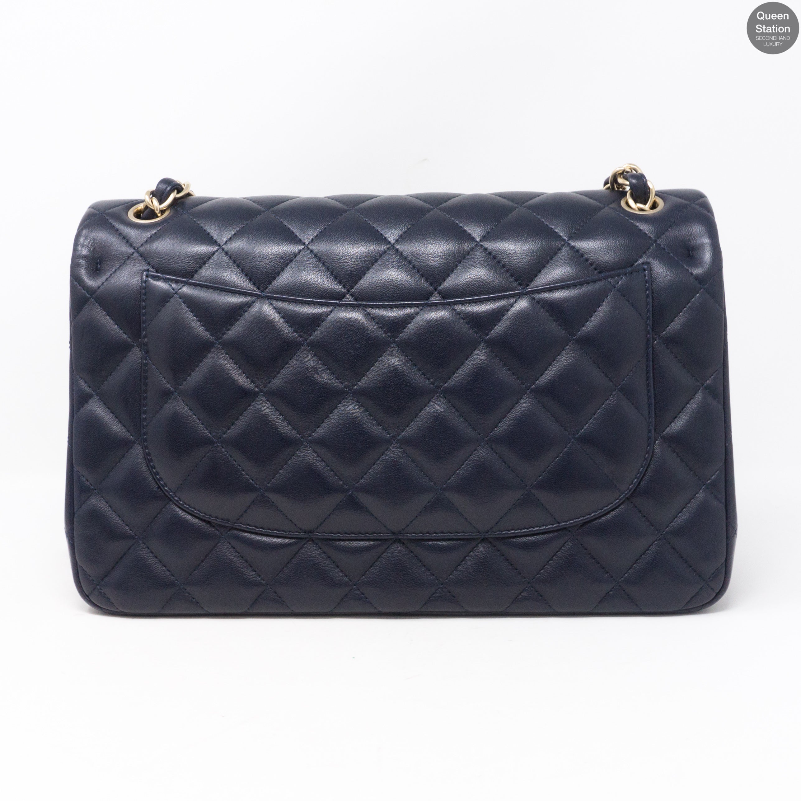 Classic Double Flap Jumbo Navy Blue