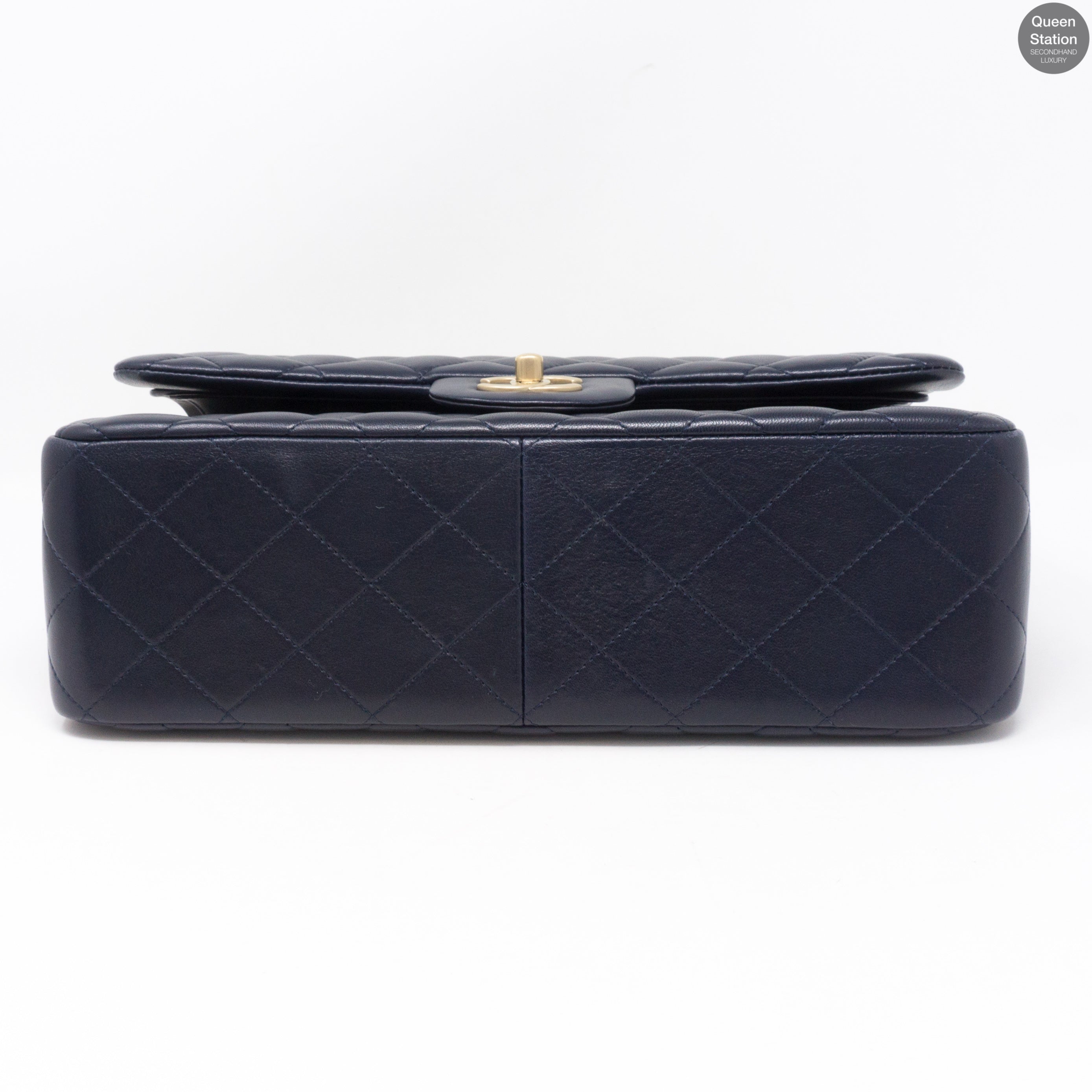 Classic Double Flap Jumbo Navy Blue
