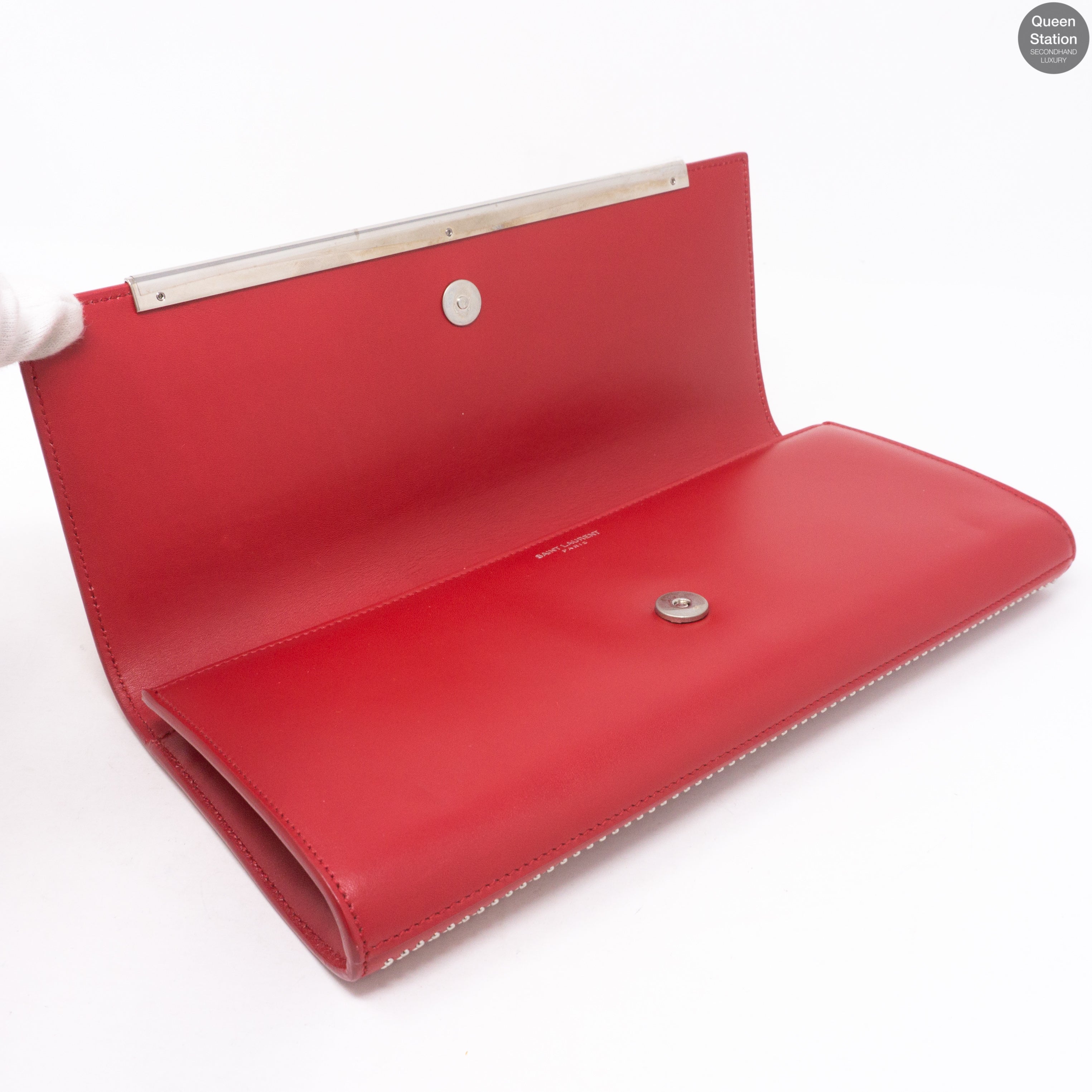 Studded Leather Clutch