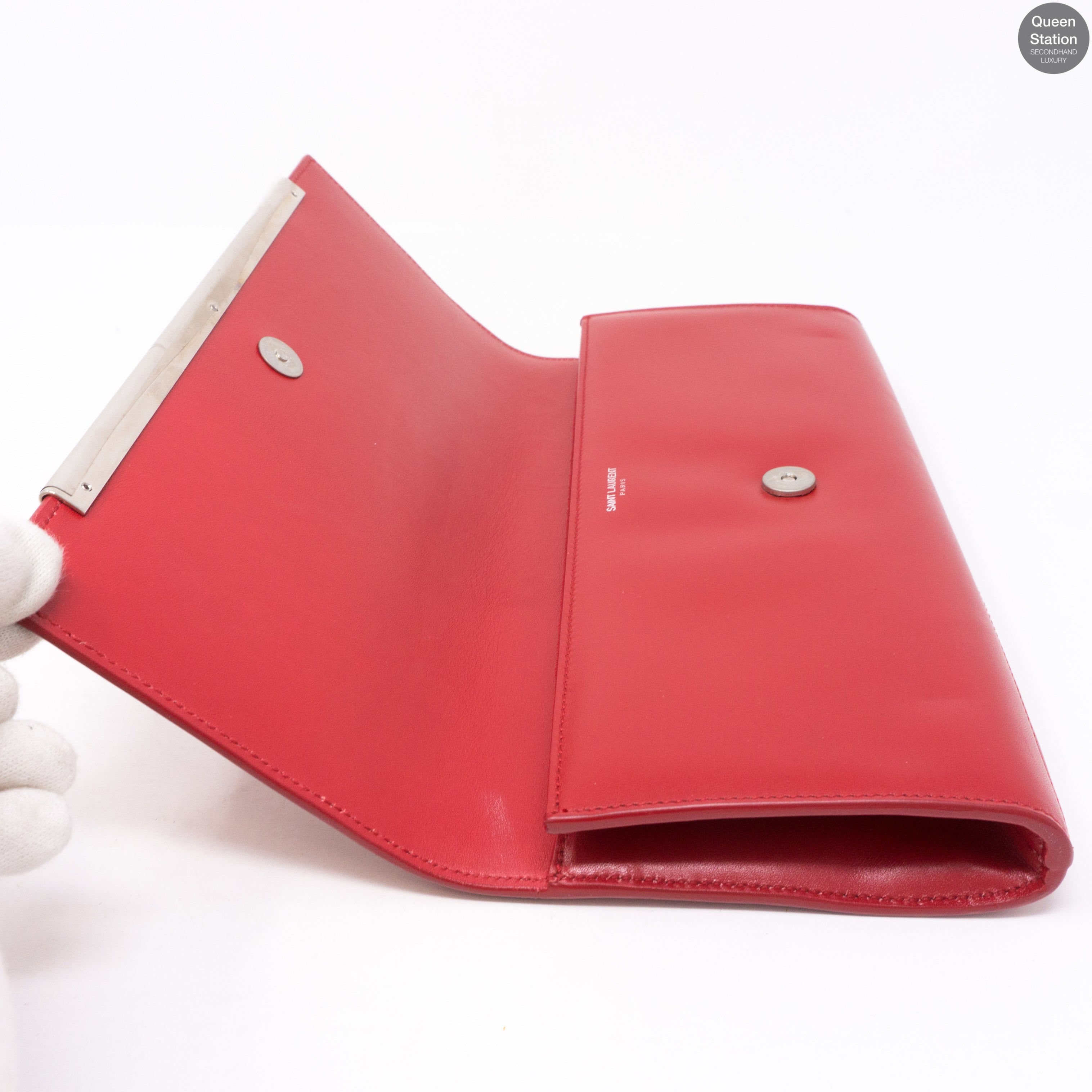 Studded Leather Clutch