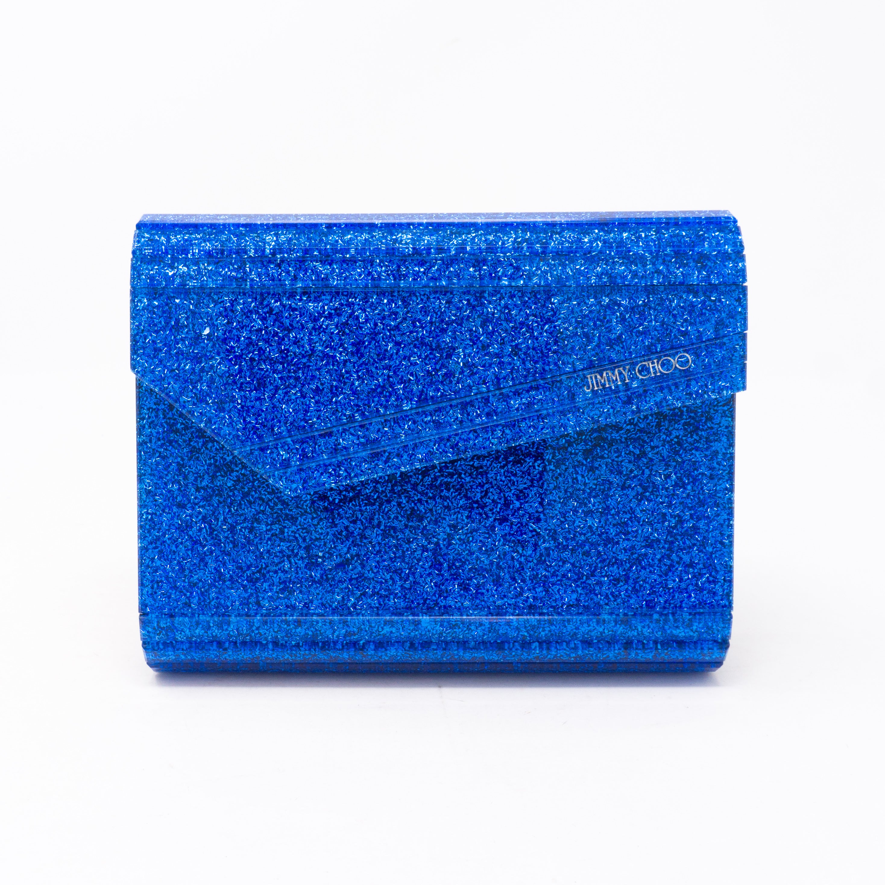 Candy Blue Glitter Acrylic Clutch Bag
