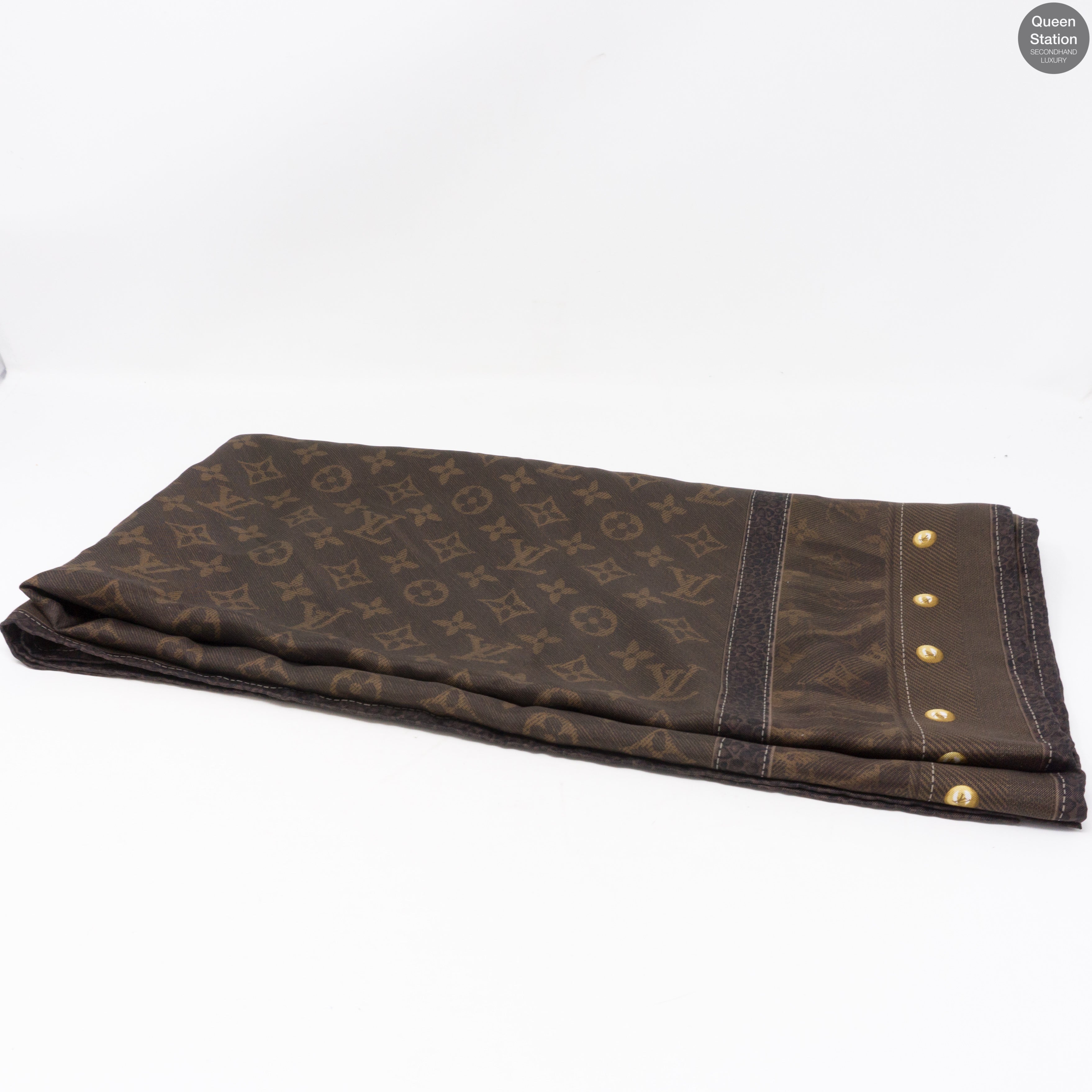 Monogram Silk Square Brown