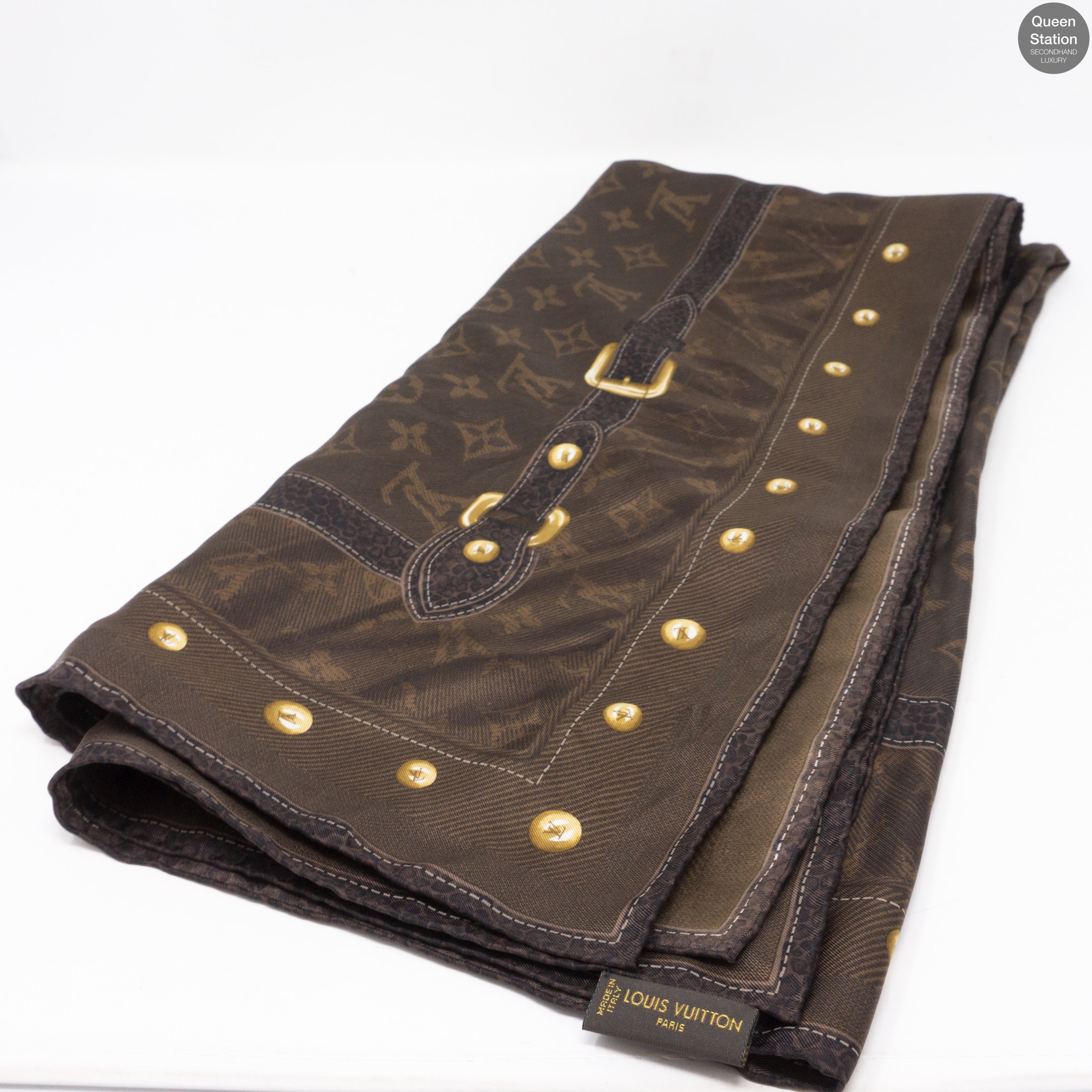 Monogram Silk Square Brown