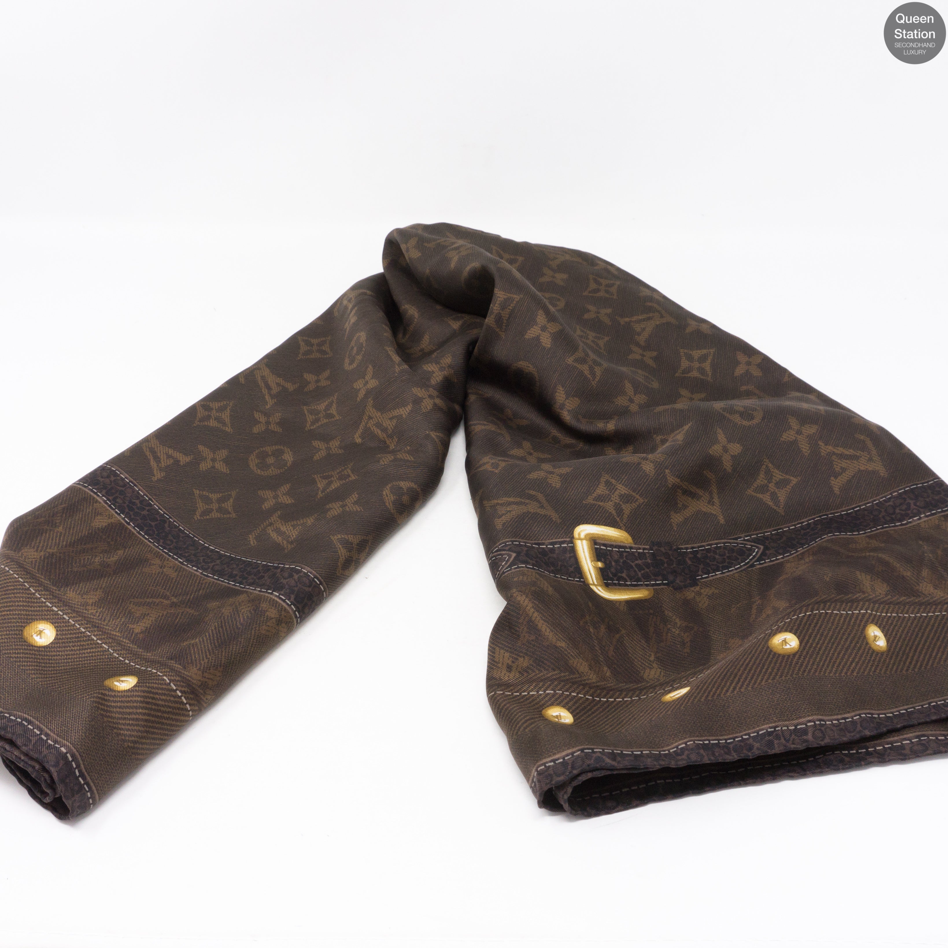 Monogram Silk Square Brown
