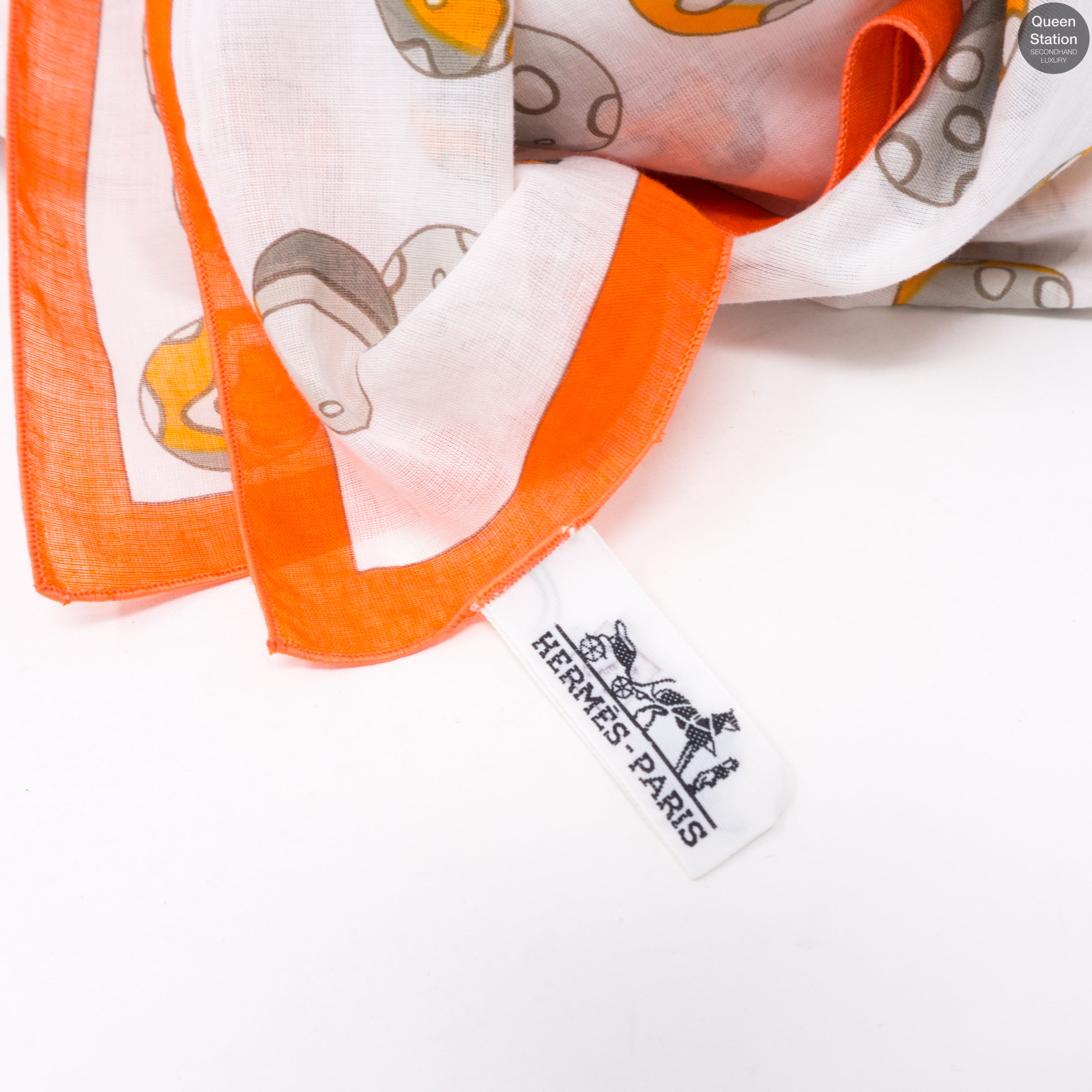 White Orange Cotton Beach Pareo