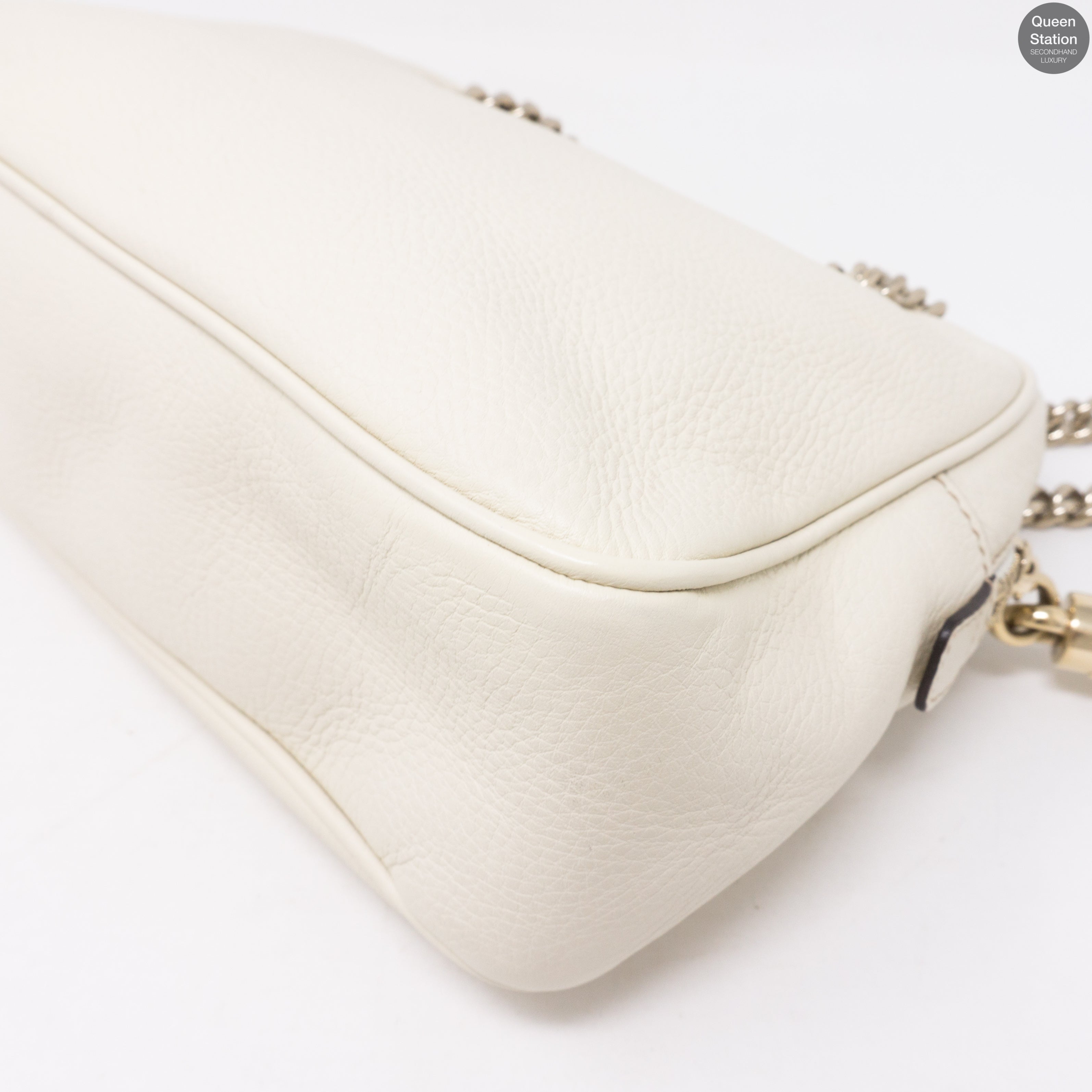 Soho Double Chain White Leather