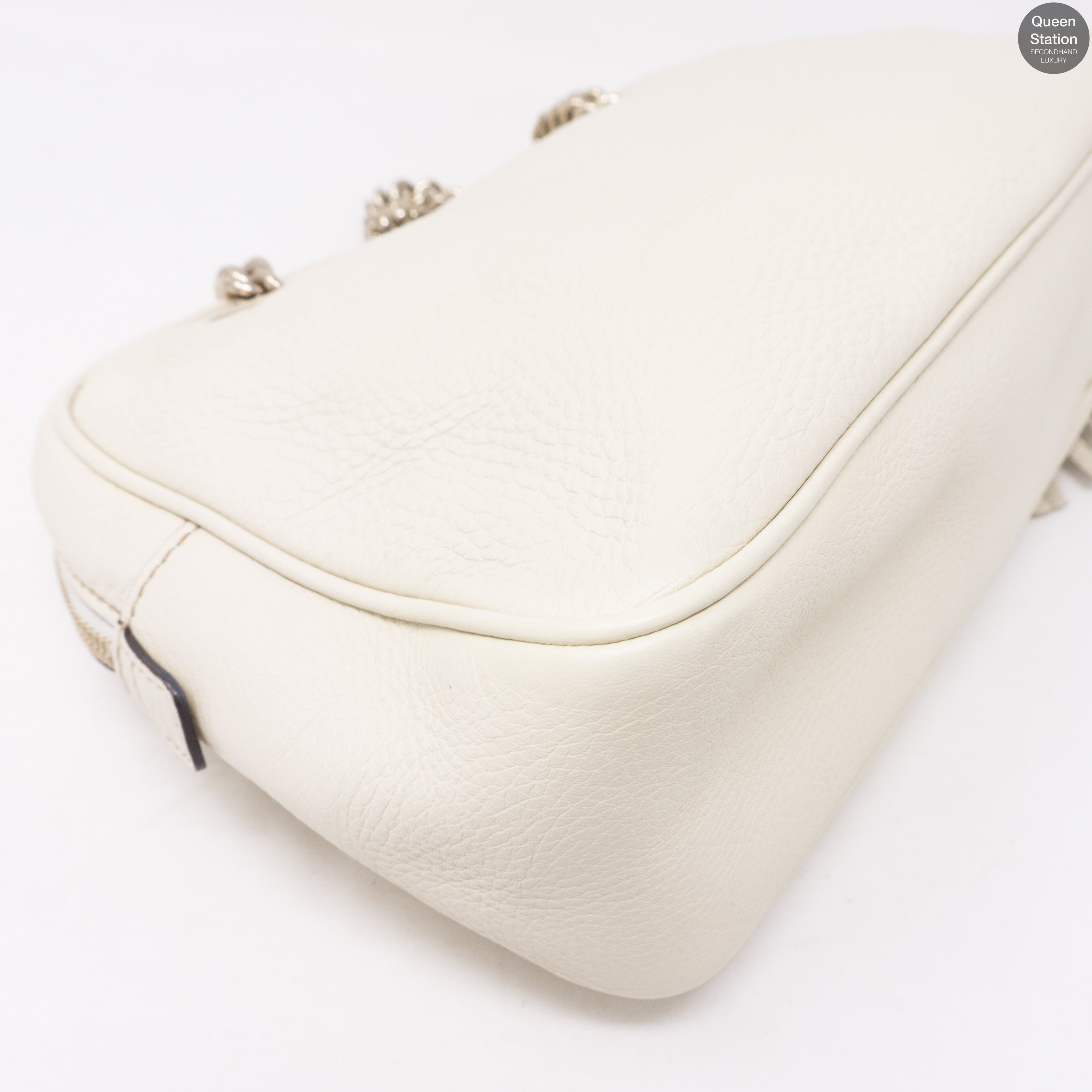 Soho Double Chain White Leather