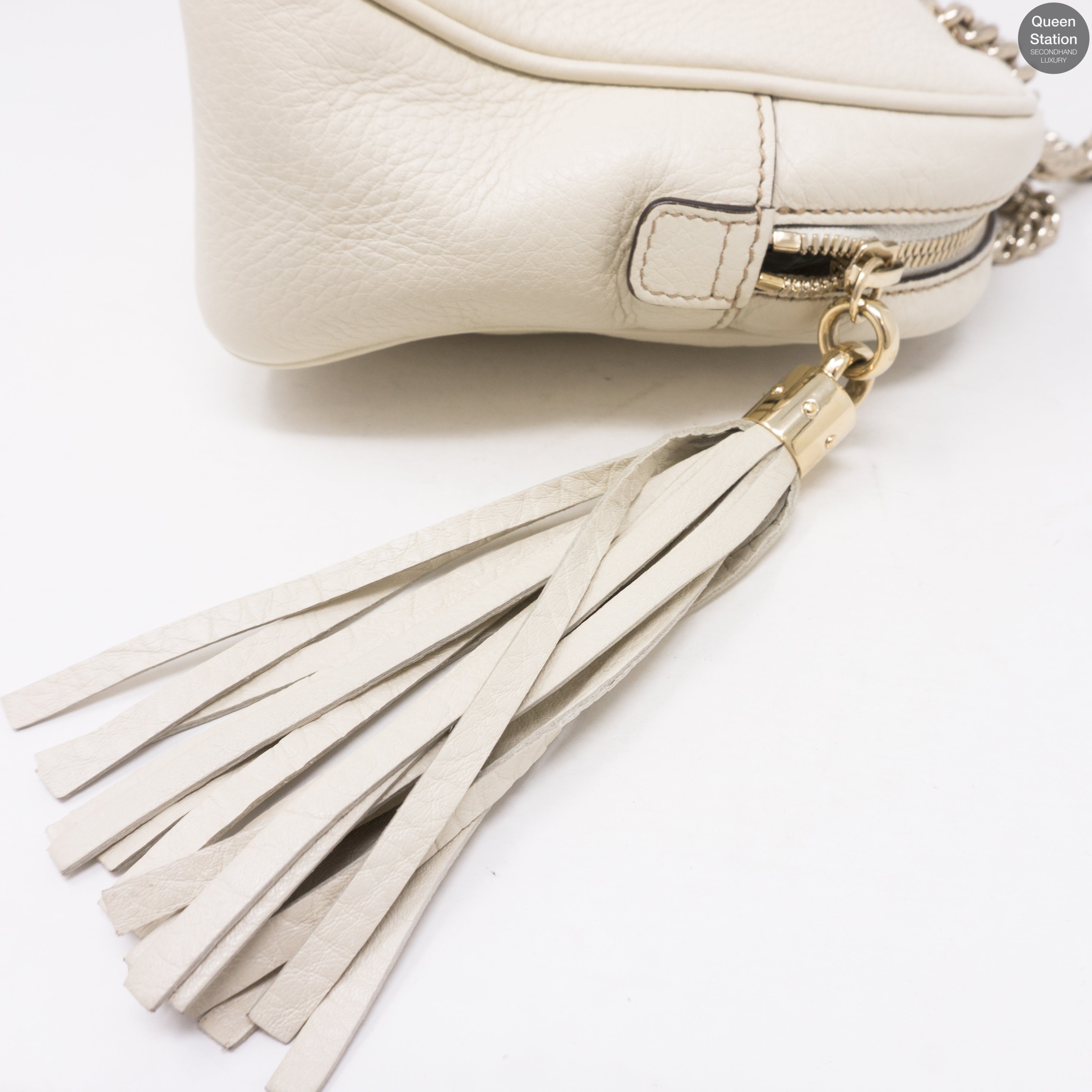 Soho Double Chain White Leather