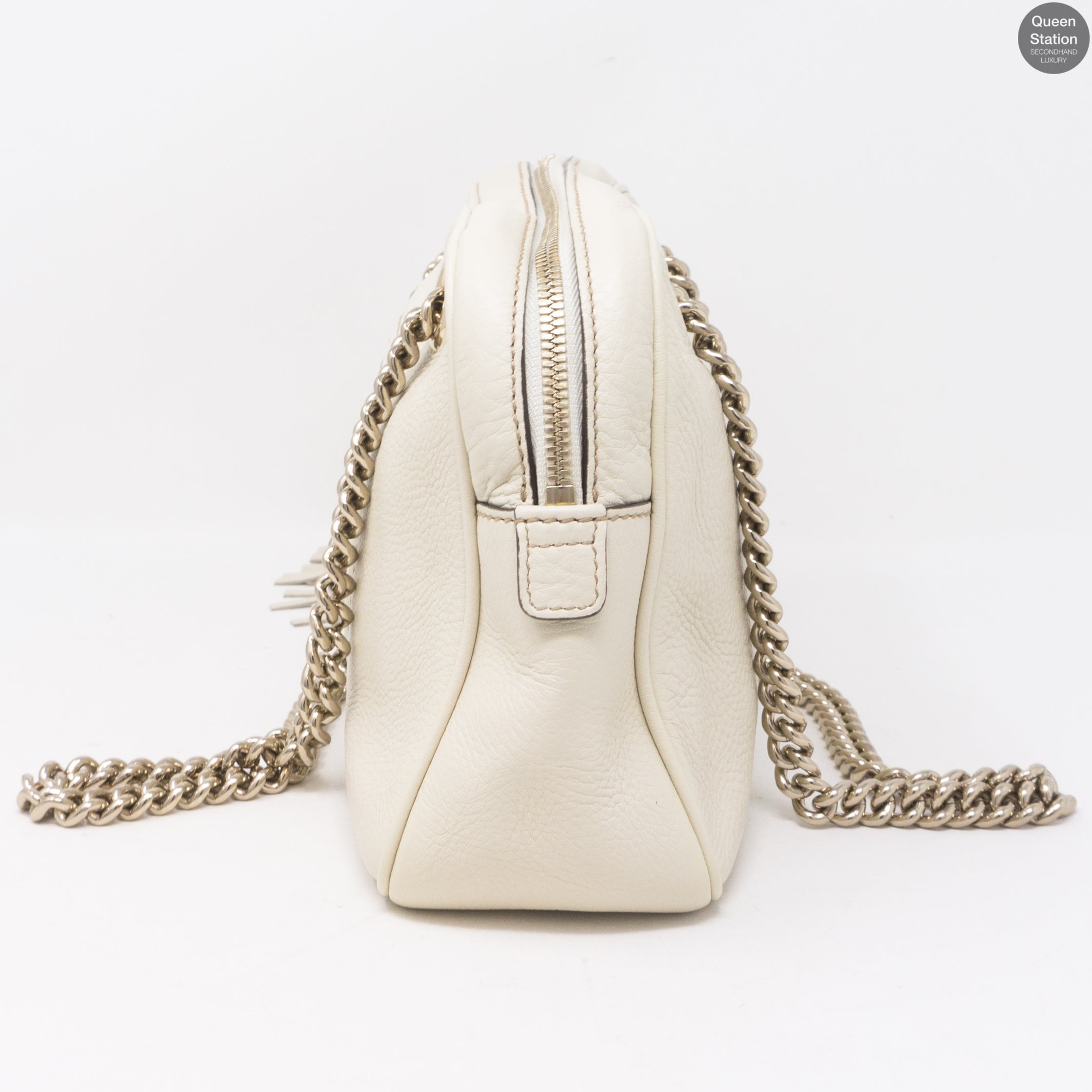 Soho Double Chain White Leather