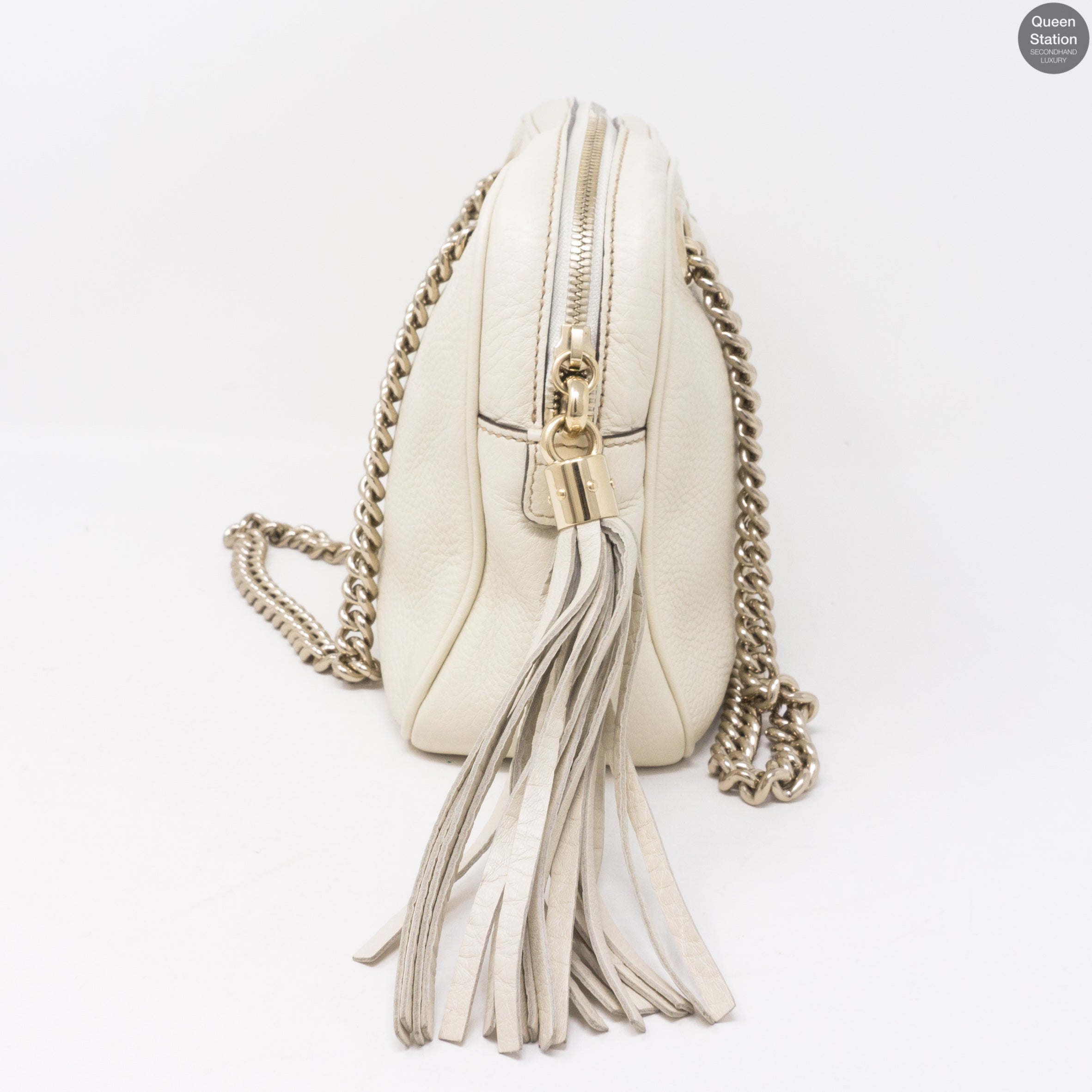 Soho Double Chain White Leather