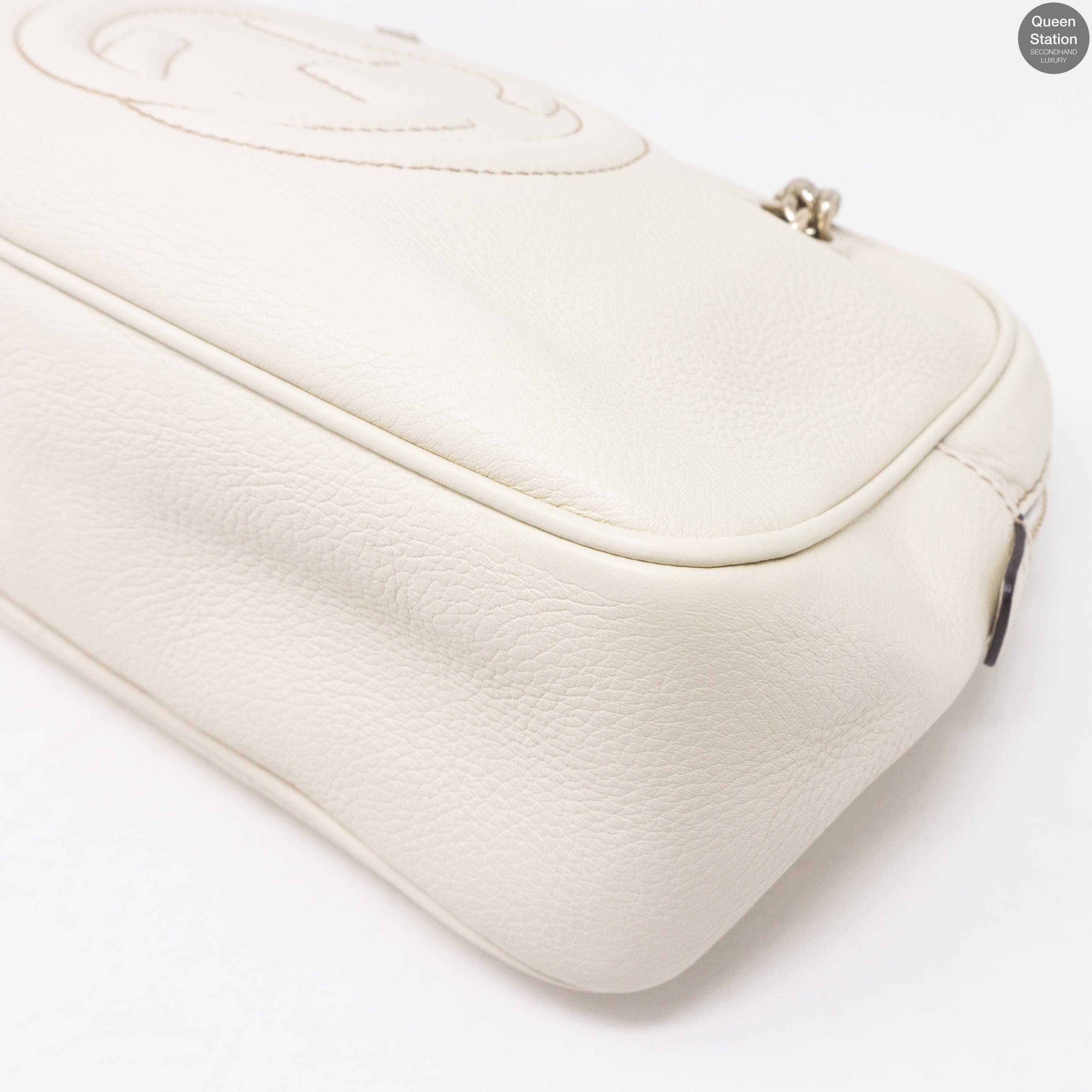 Soho Double Chain White Leather