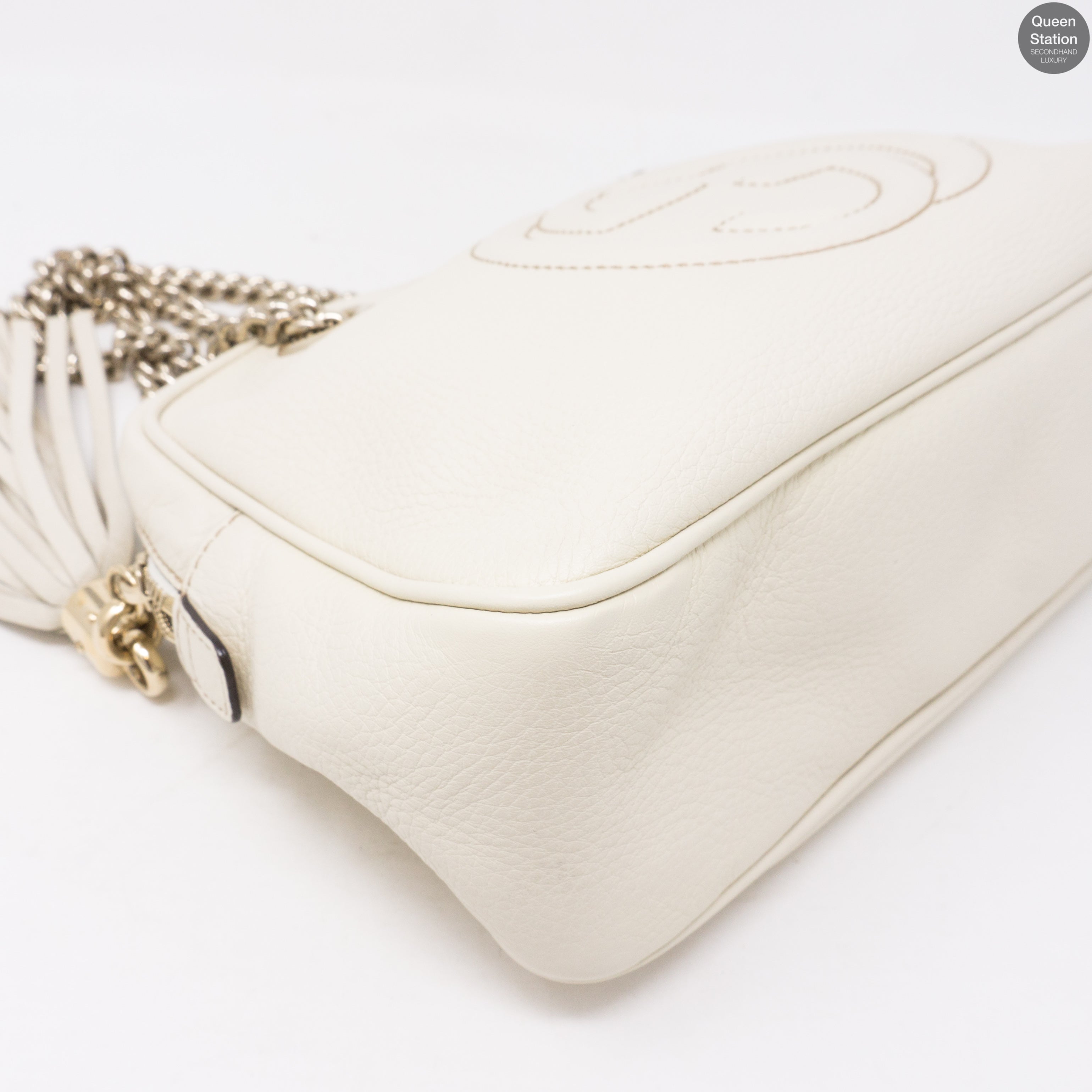 Soho Double Chain White Leather